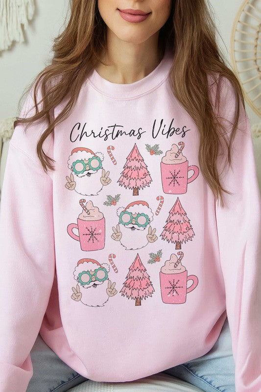 CHRISTMAS VIBES Graphic Sweatshirt
