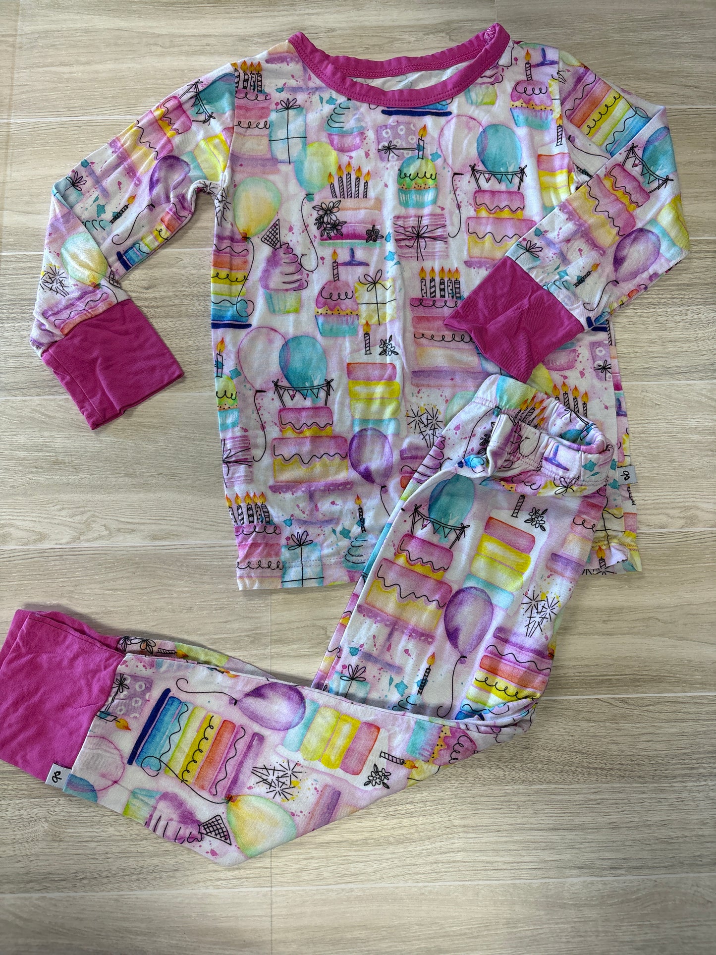 18-24m Birdie Bean Light Pink Birthday Treats 2 Piece Set