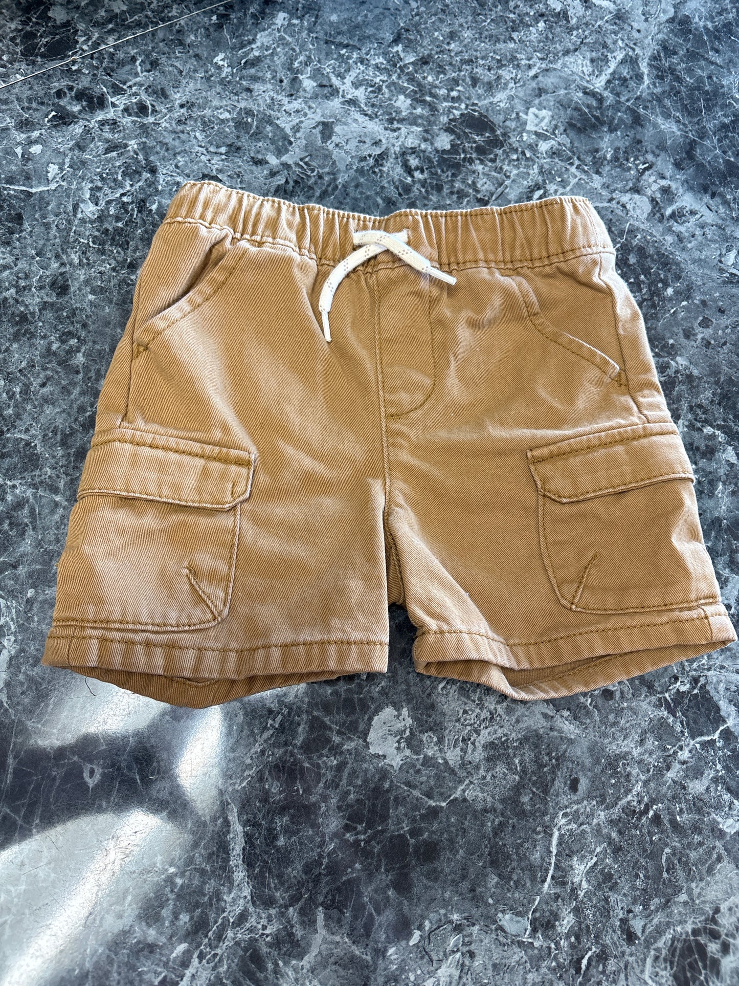 2T Pull On Cargo Shorts - Camel