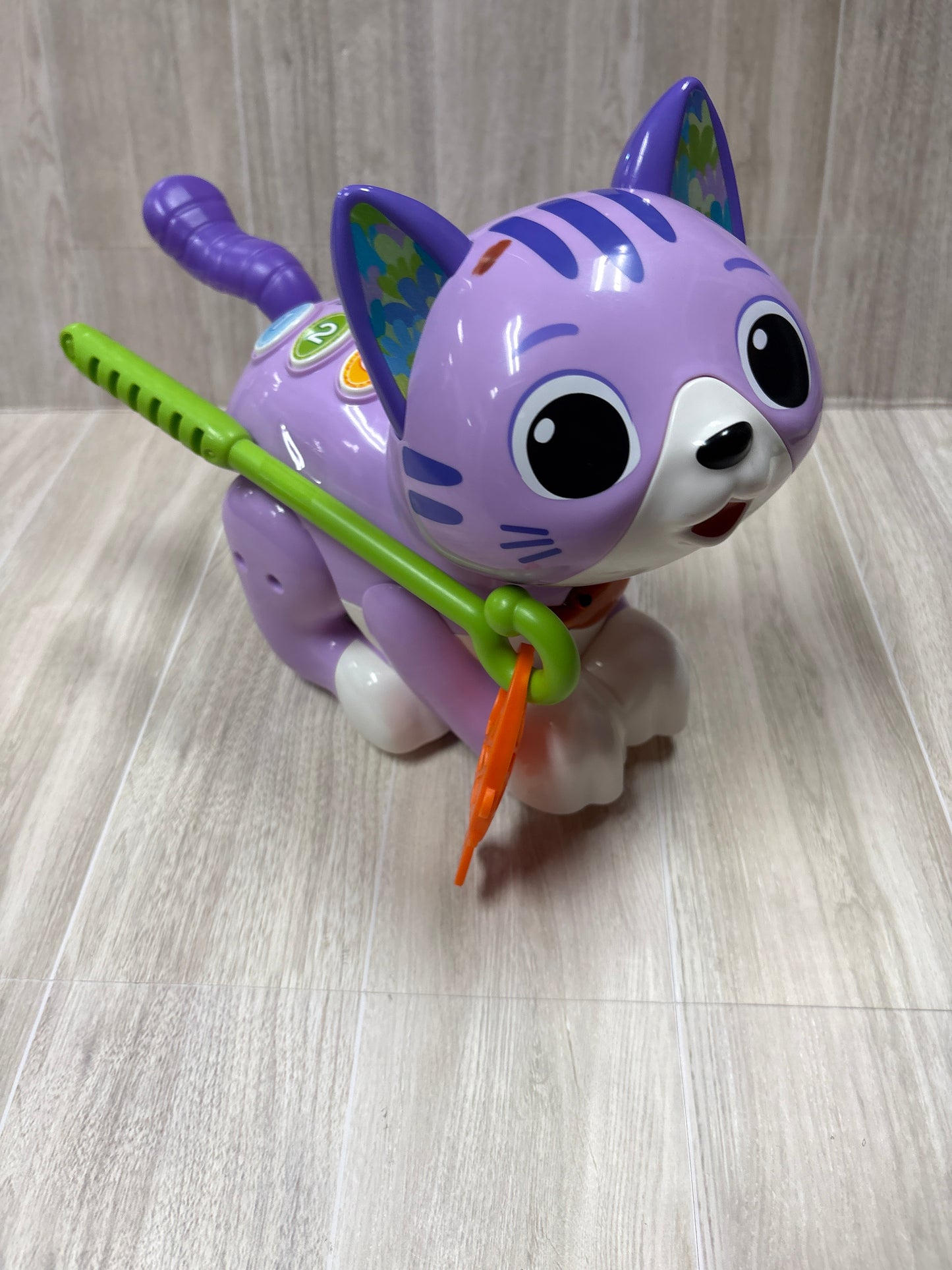 Toy - Vtech Purple Cat with Fish Toy