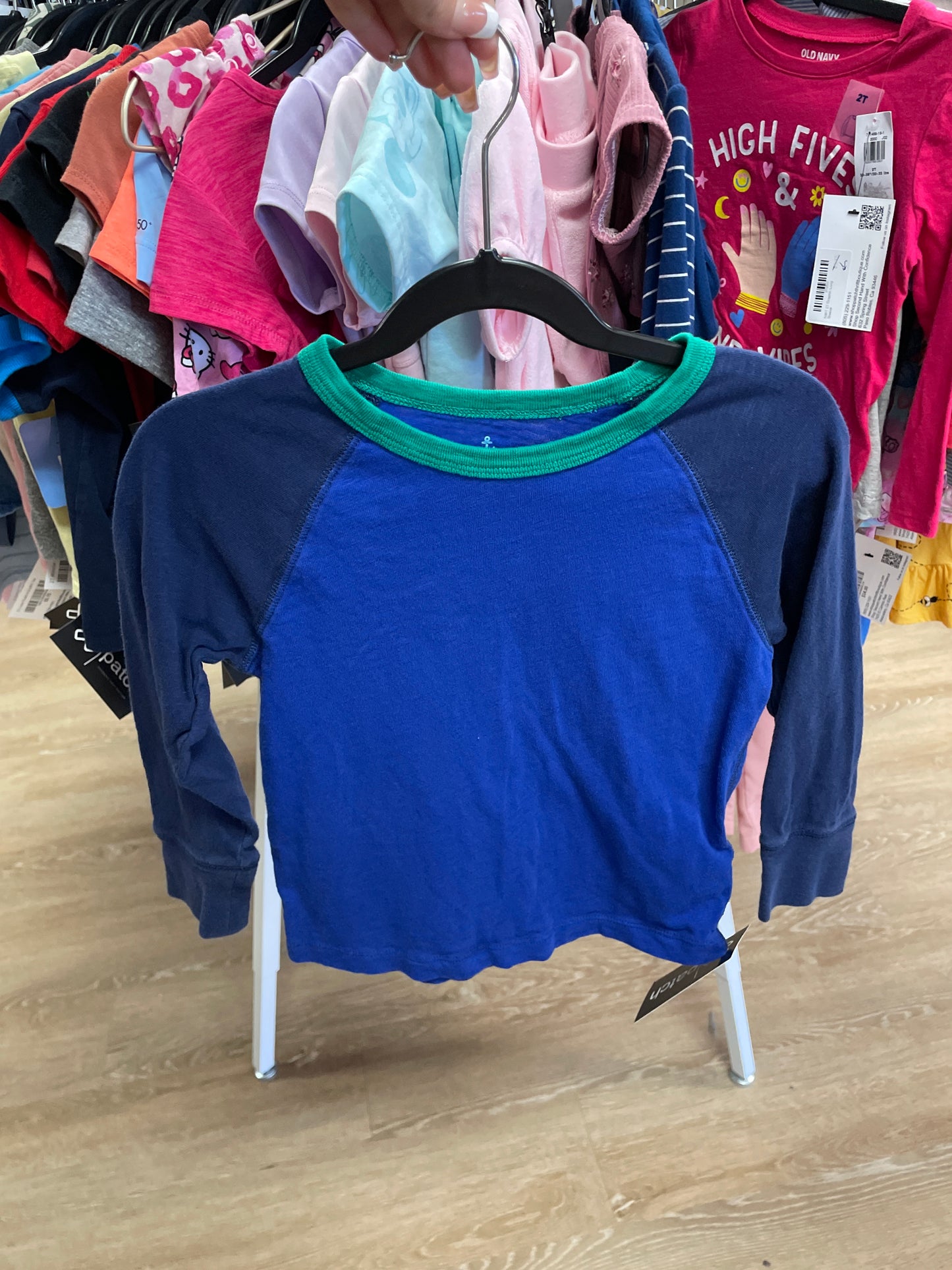 2/3T Crewcuts Colorblock Long Sleeve Shirt