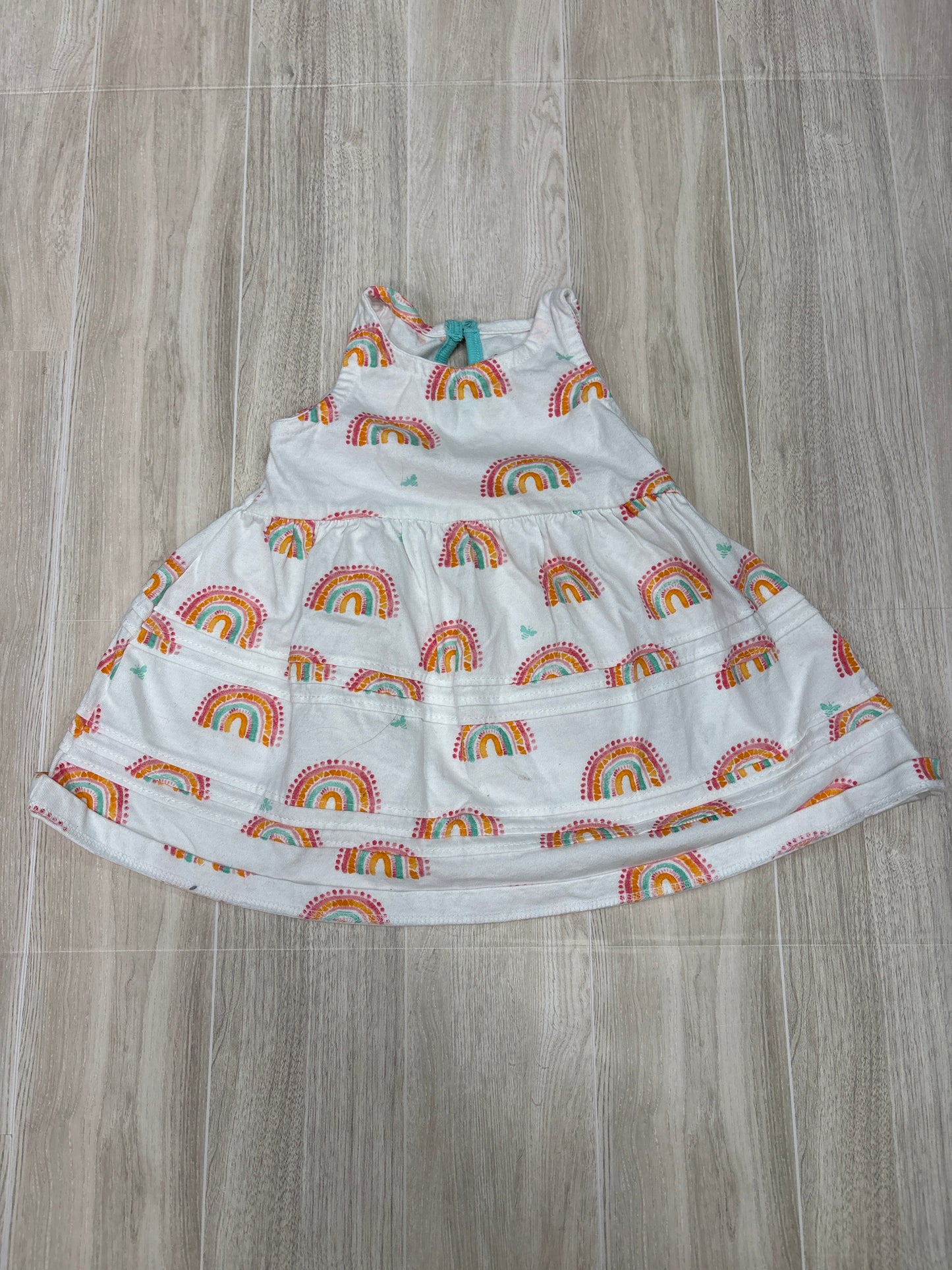 0-3m Burts Bees Rainbows Tank Dress