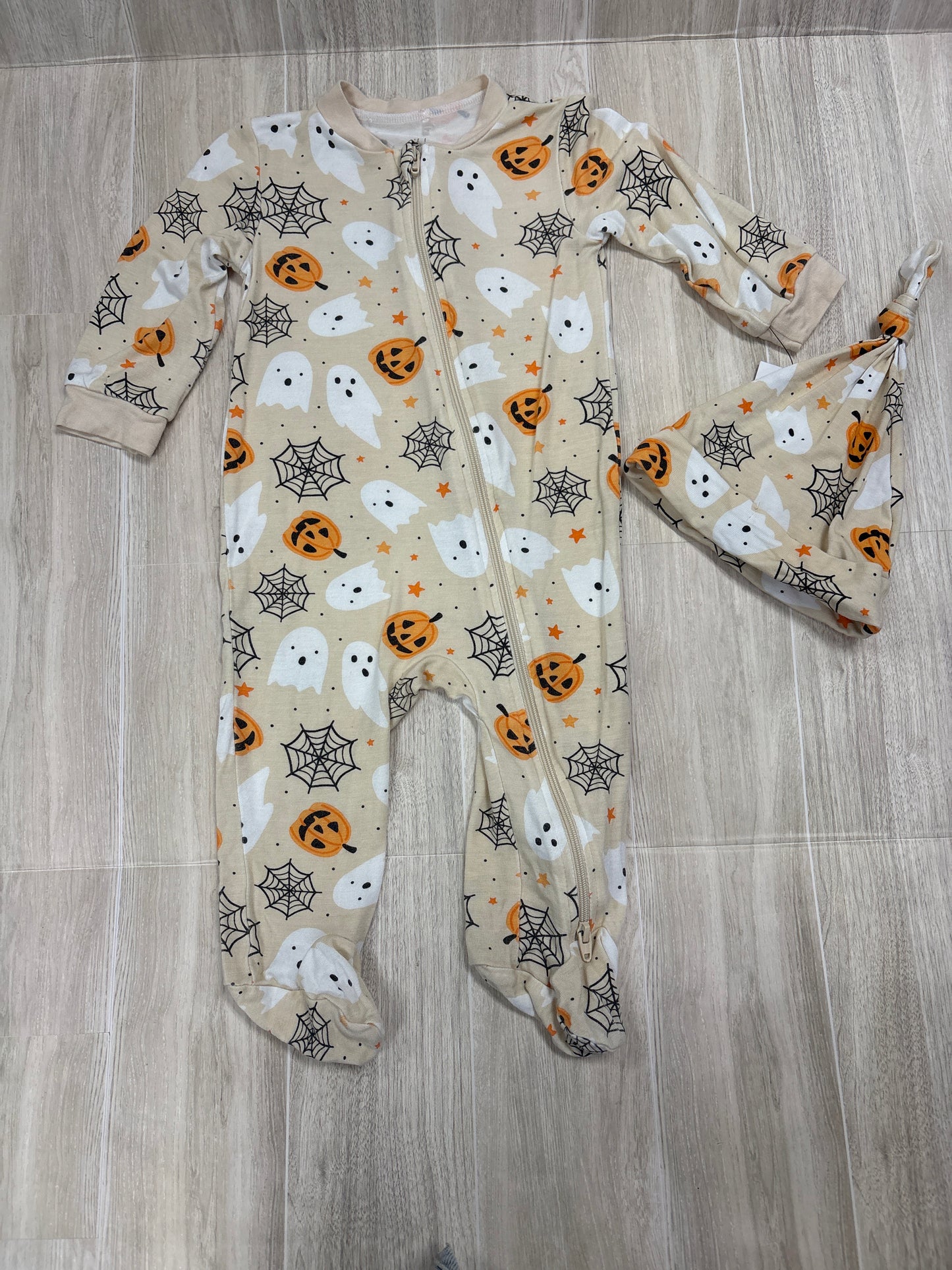 3-6m Milkberry Halloween Pajama + Hat