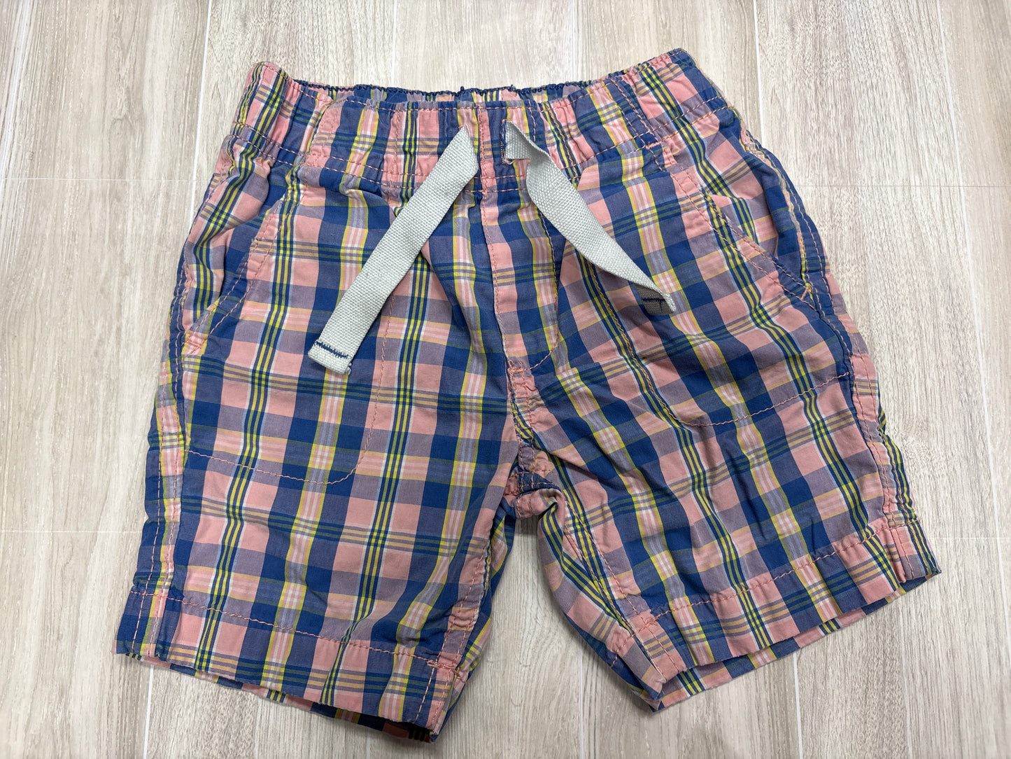 3T Pink/Blue/Yellow Plaid Shorts