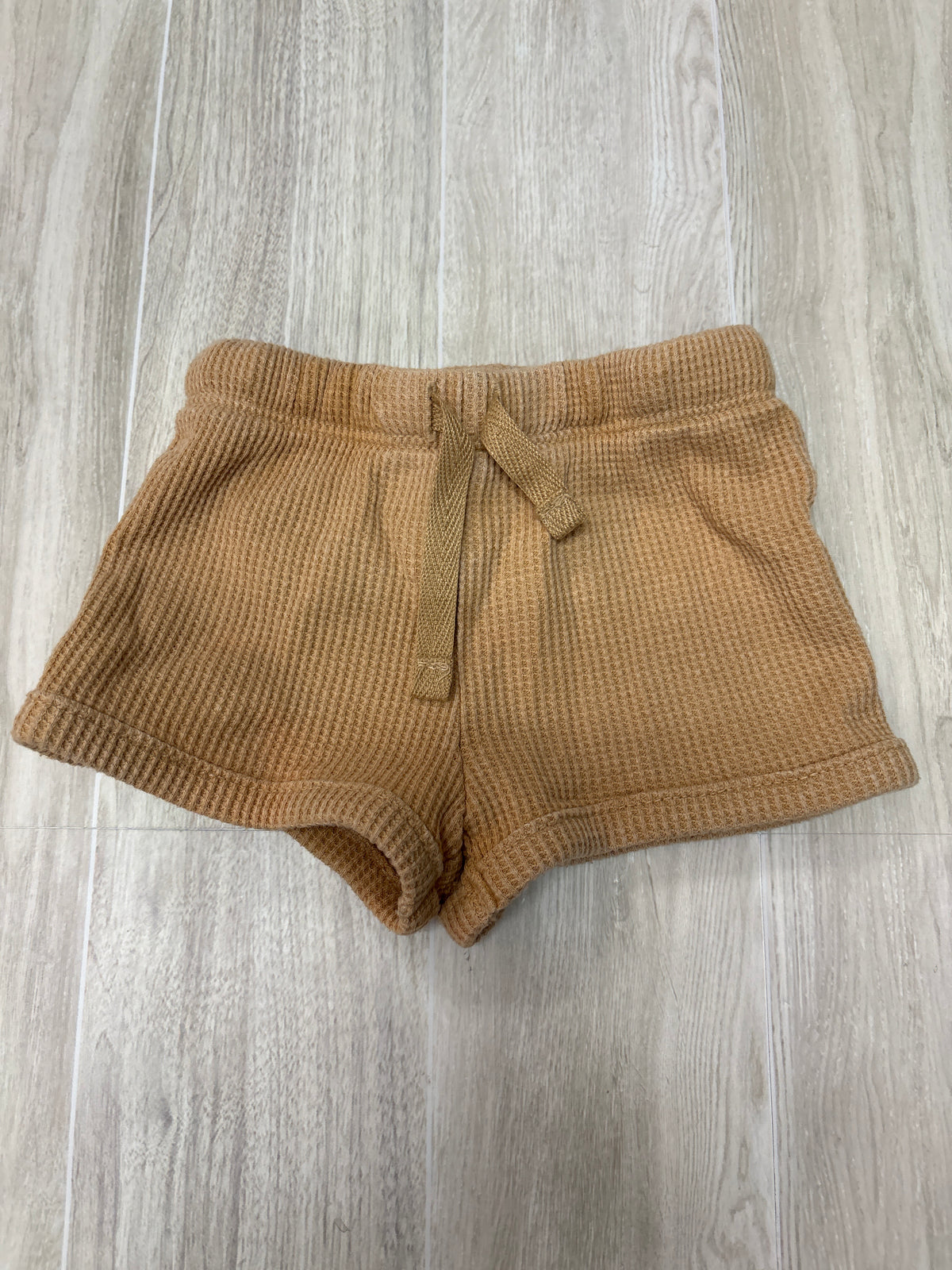 Newborn Camel Waffle Knit Shorts