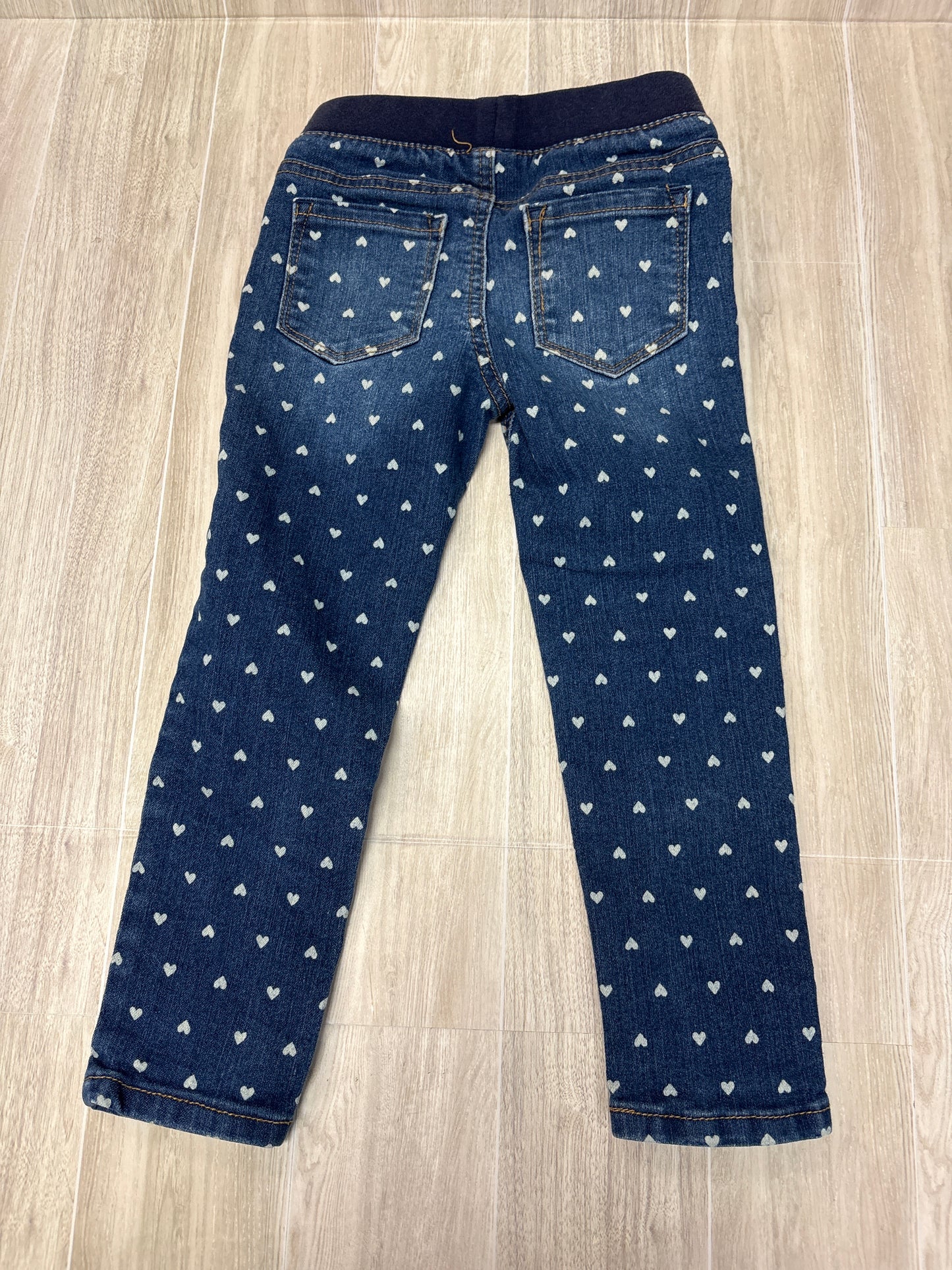 4T Medium Wash Heart Mini Pull On Denim