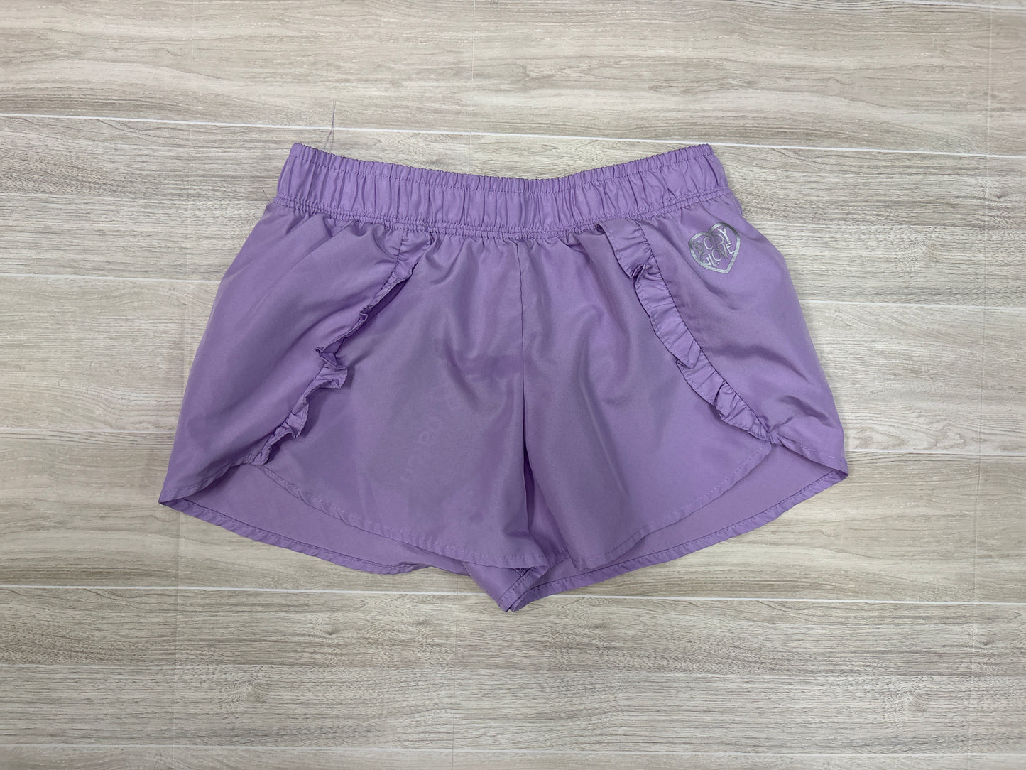 7 Body Glove Lavender Ruffle Athletic Shorts