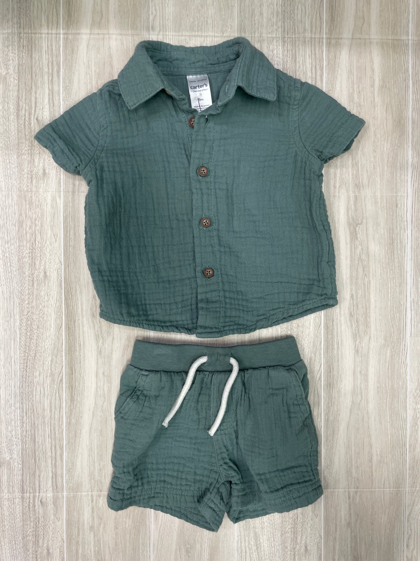3m Sage Gauze 2 Piece Shortie Set