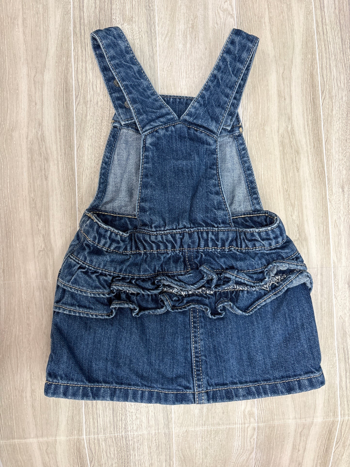 6-12m Ruffled Overall Dress