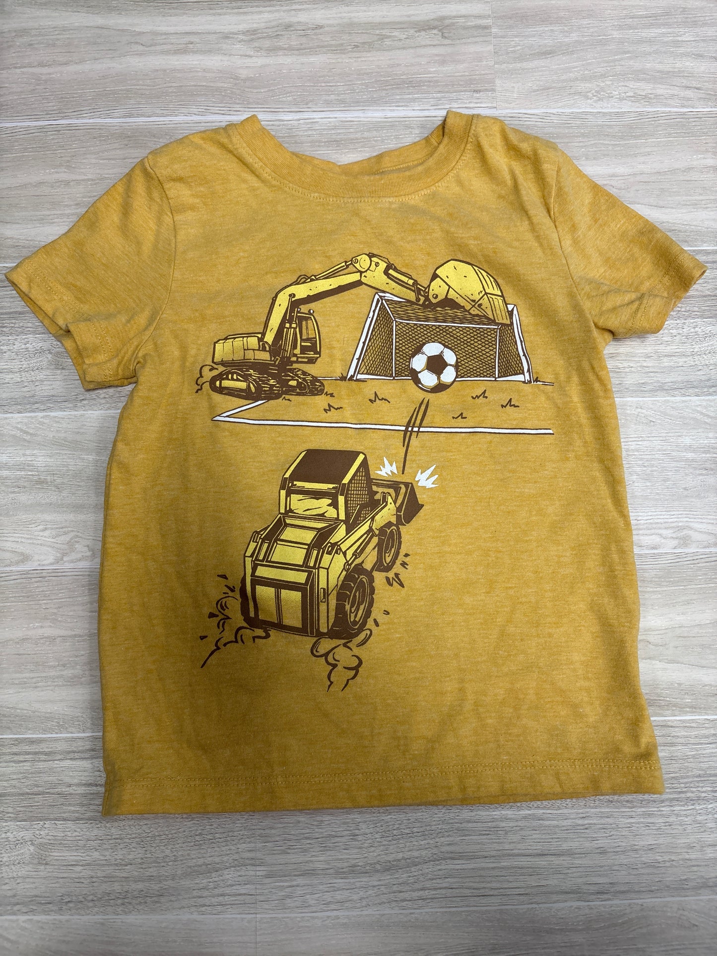 4T Yellow Soccer Tracor Graphic Shirt