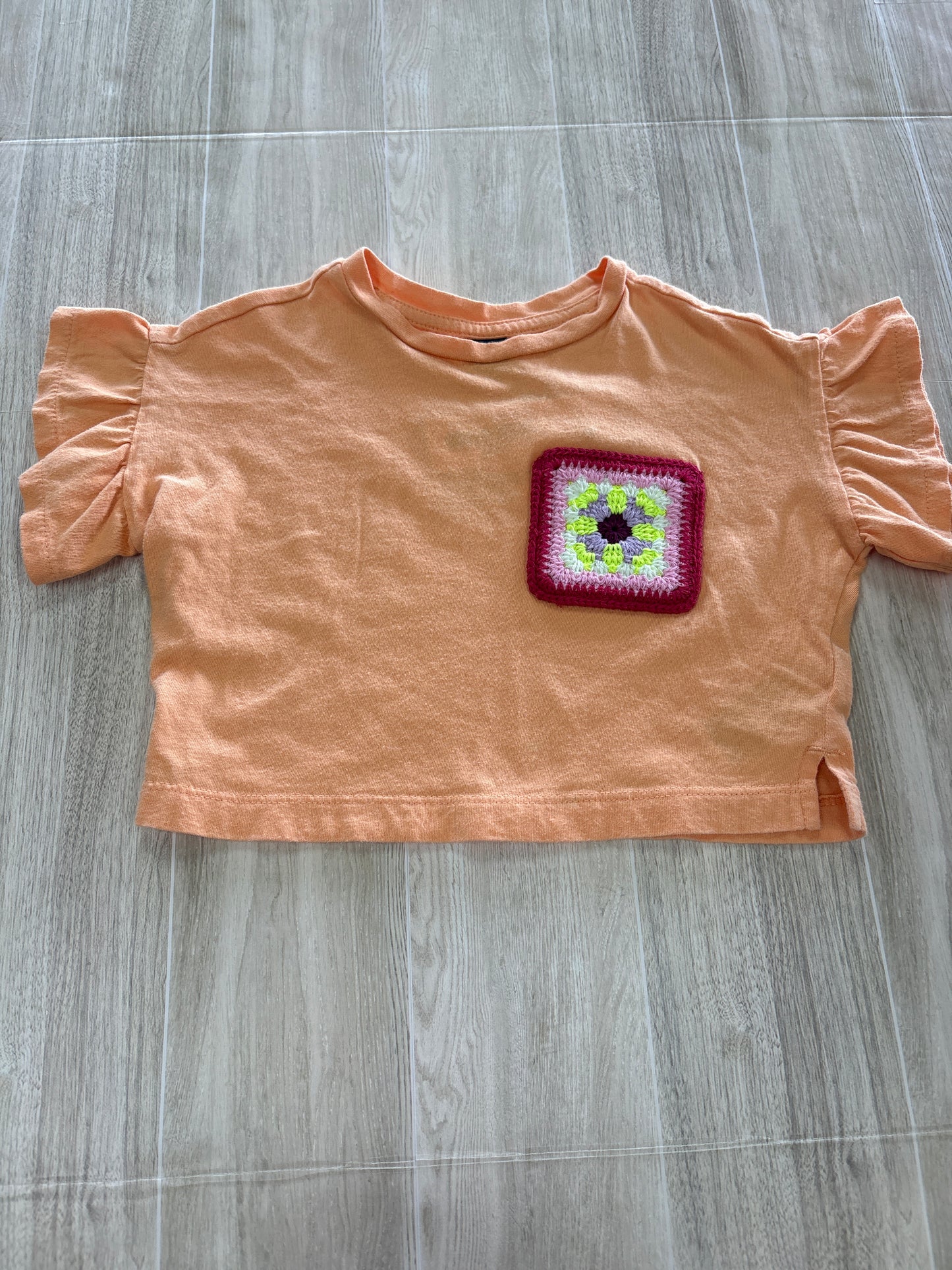 12-18m Crochet Pocket Crop Tee