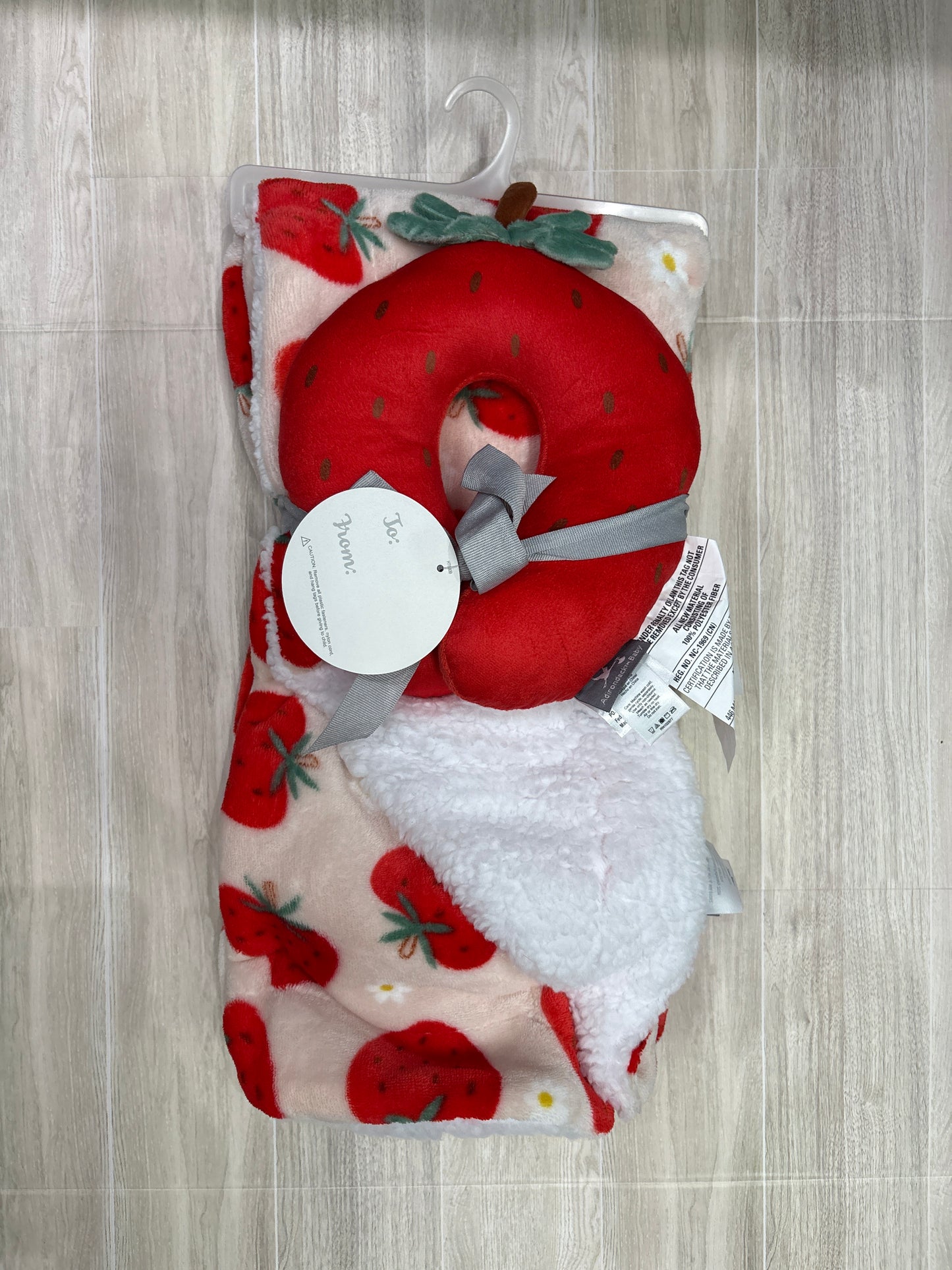 NWT Neck Pillow & Strawberry Throw Blanket