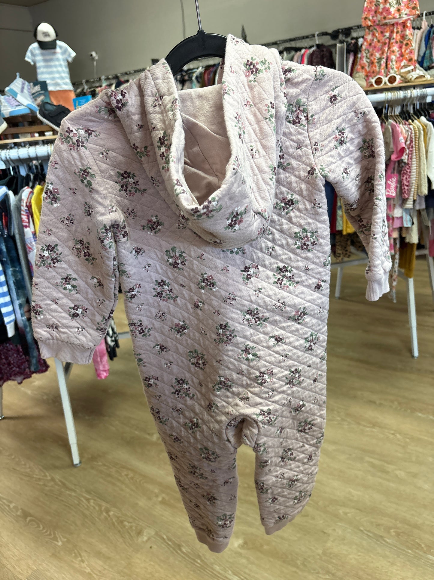 24m Organic Quilted Floral Romper