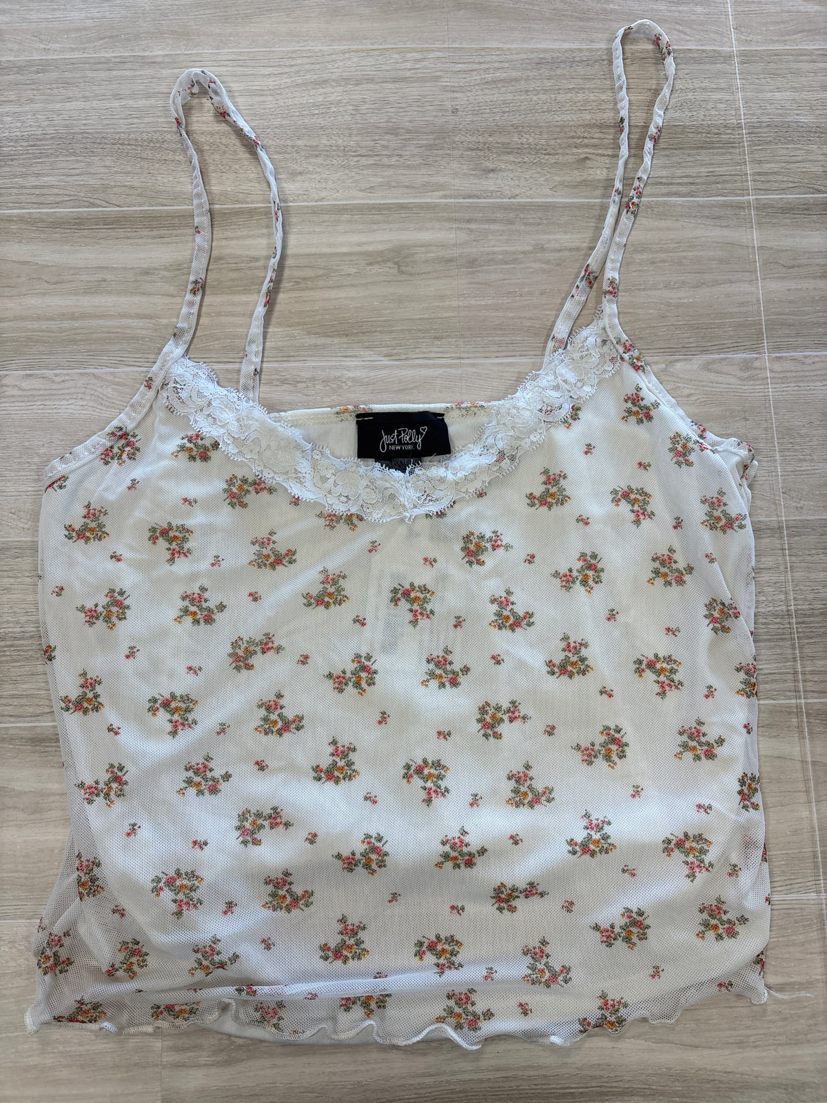 Womens Large Lace Floral Tank