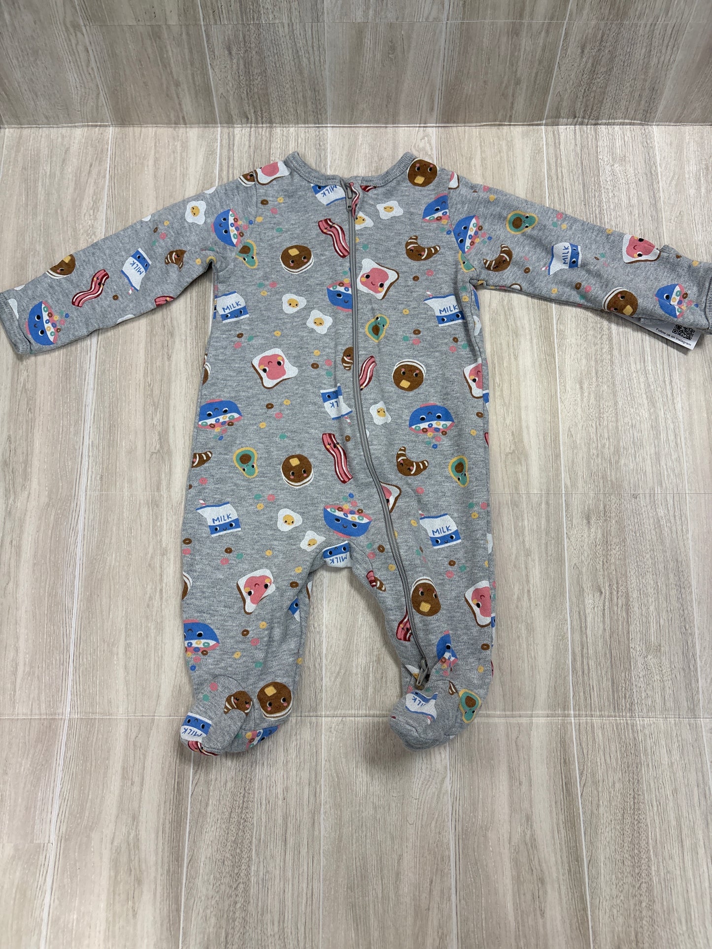 0-3m Breakfast Pajama