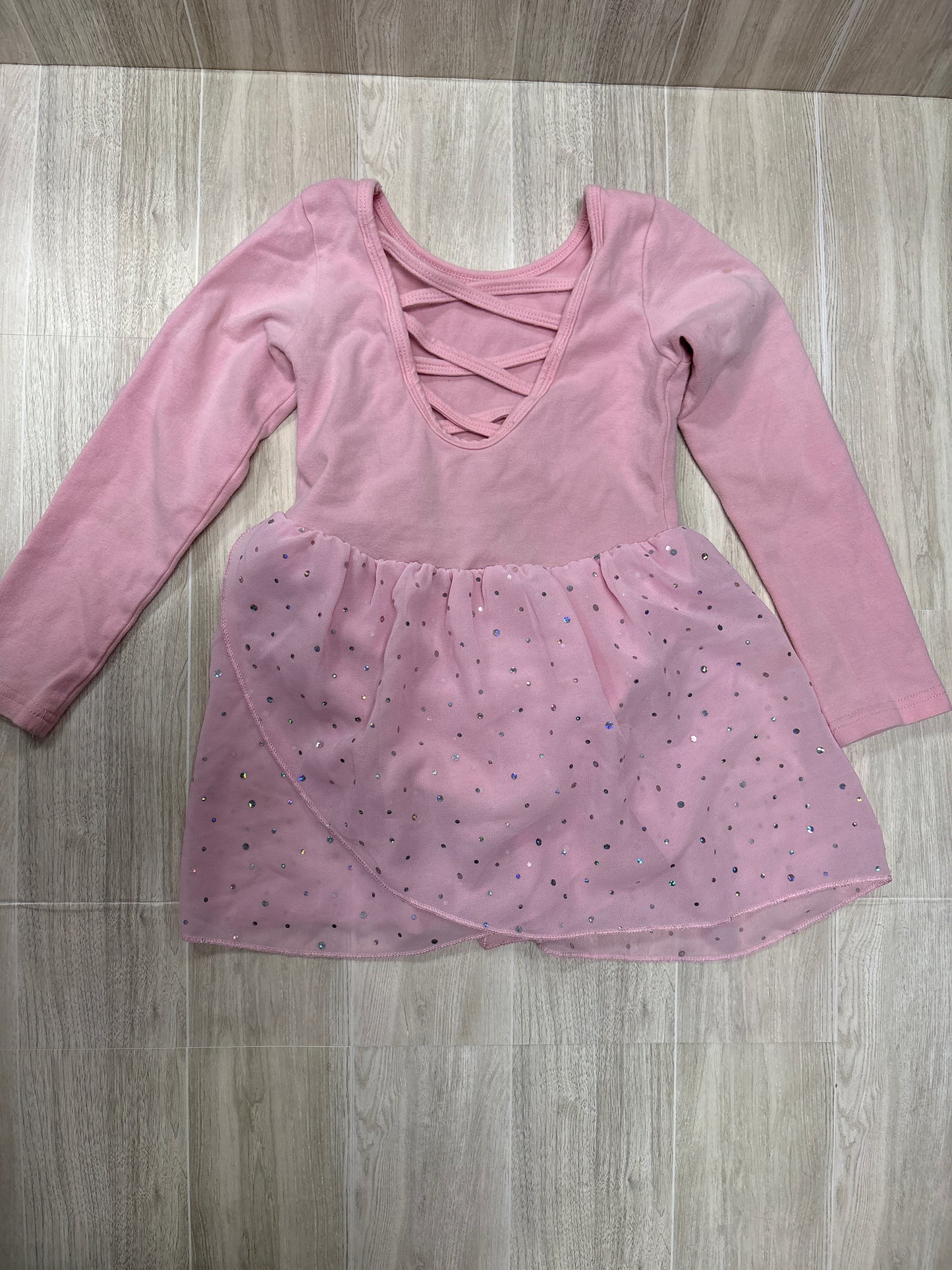 5T Pink Sparkle Long Sleeve Leotard - Blemish