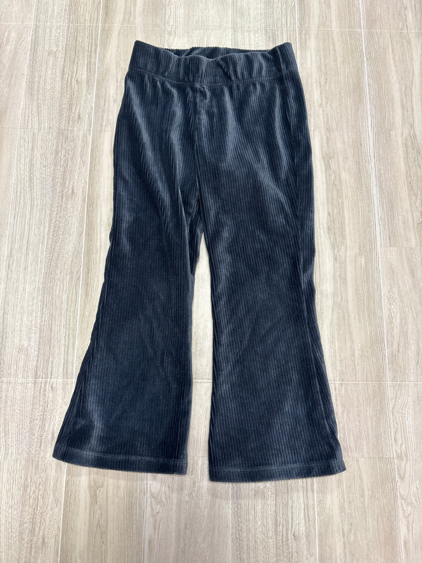 4T Navy Velour Ribbed Flare Pant