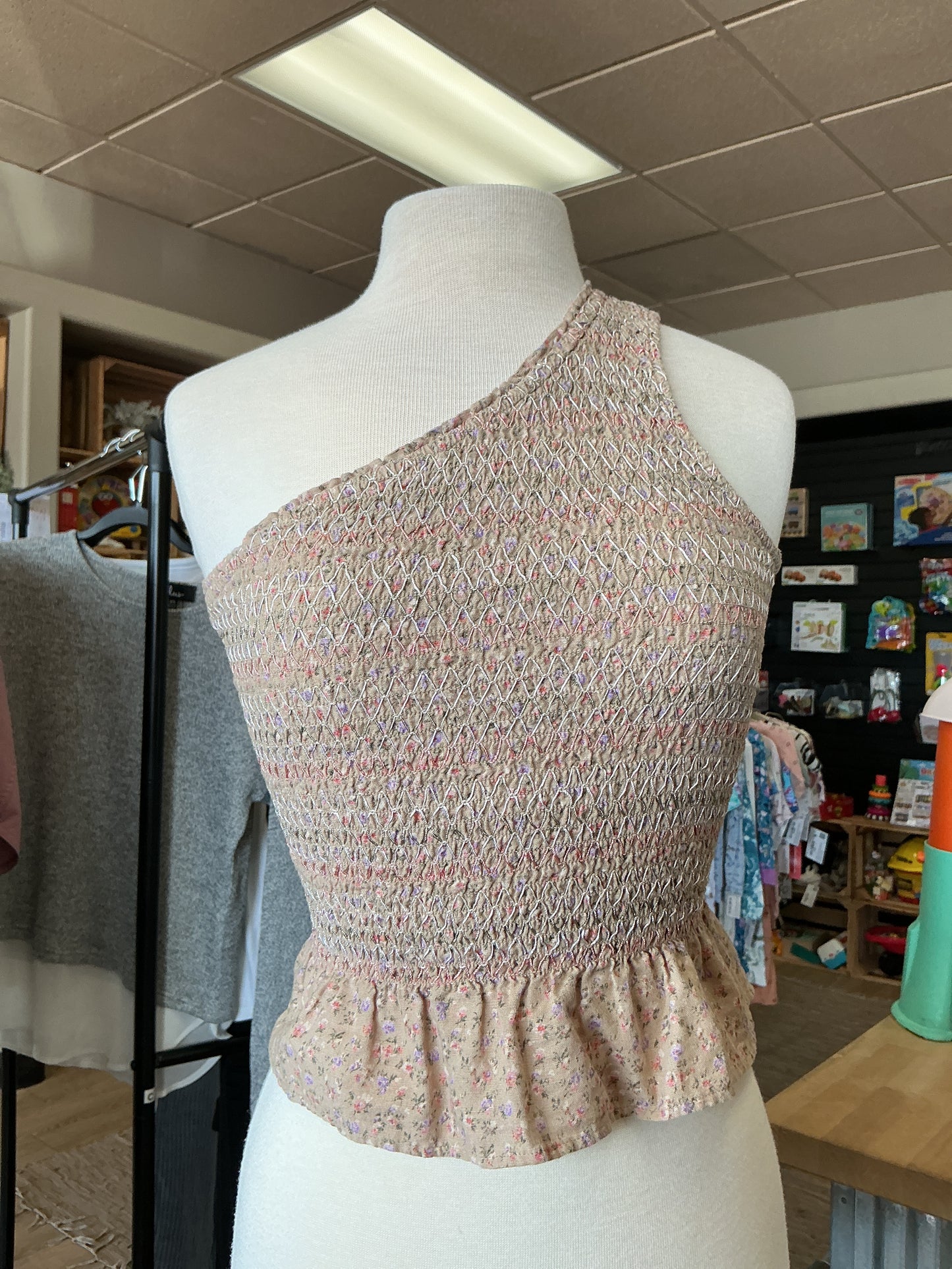 Womens Xsmall American Eagle Floral One Shoulder Tank