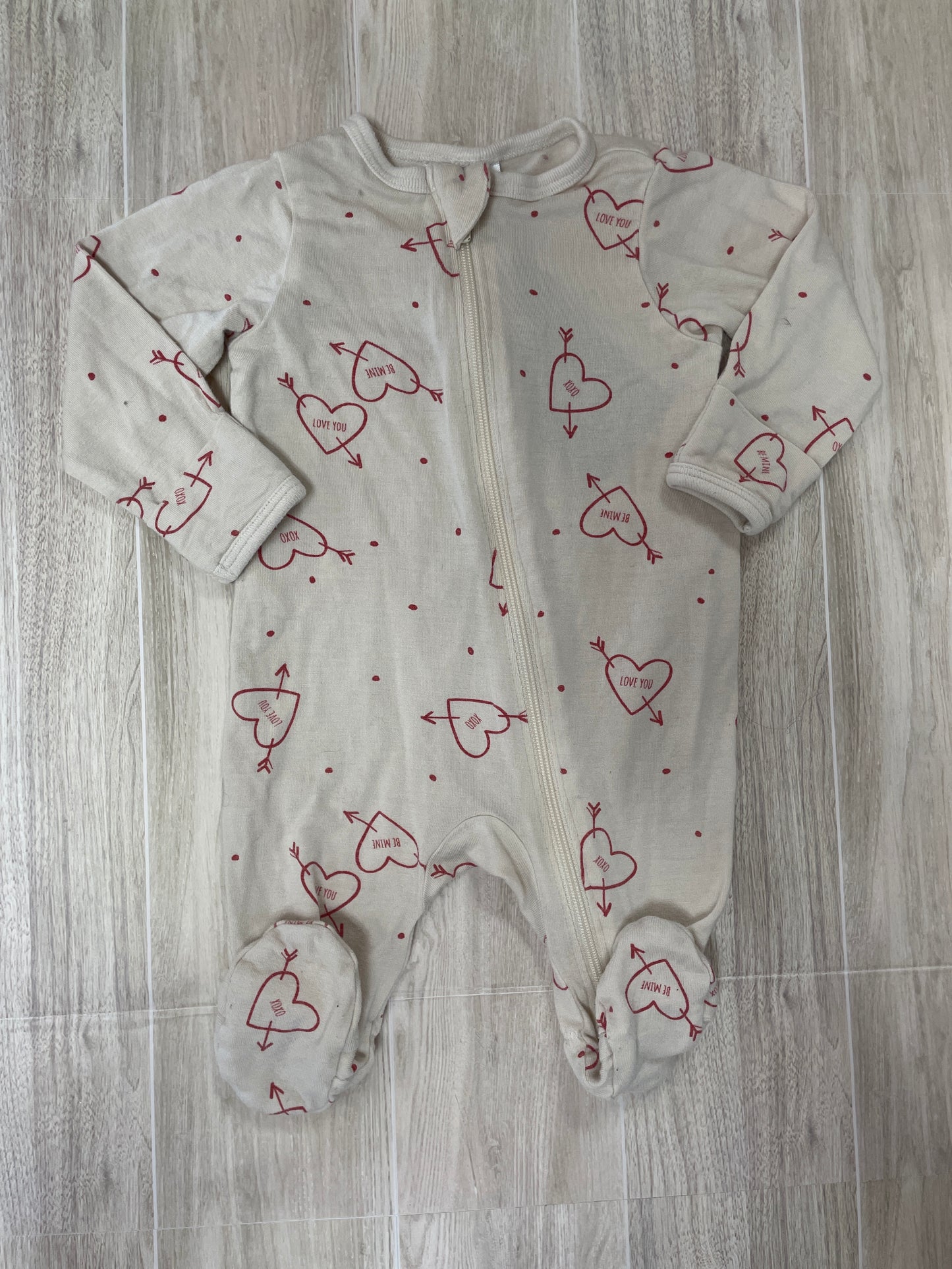 Newborn Love You Hearts Pajama