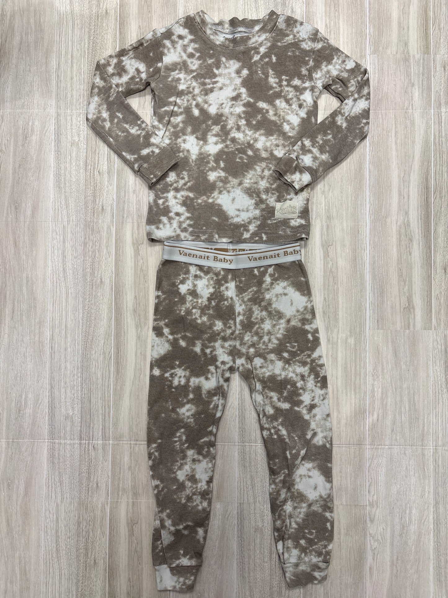 3T Brown Acid Washed Pajama Set