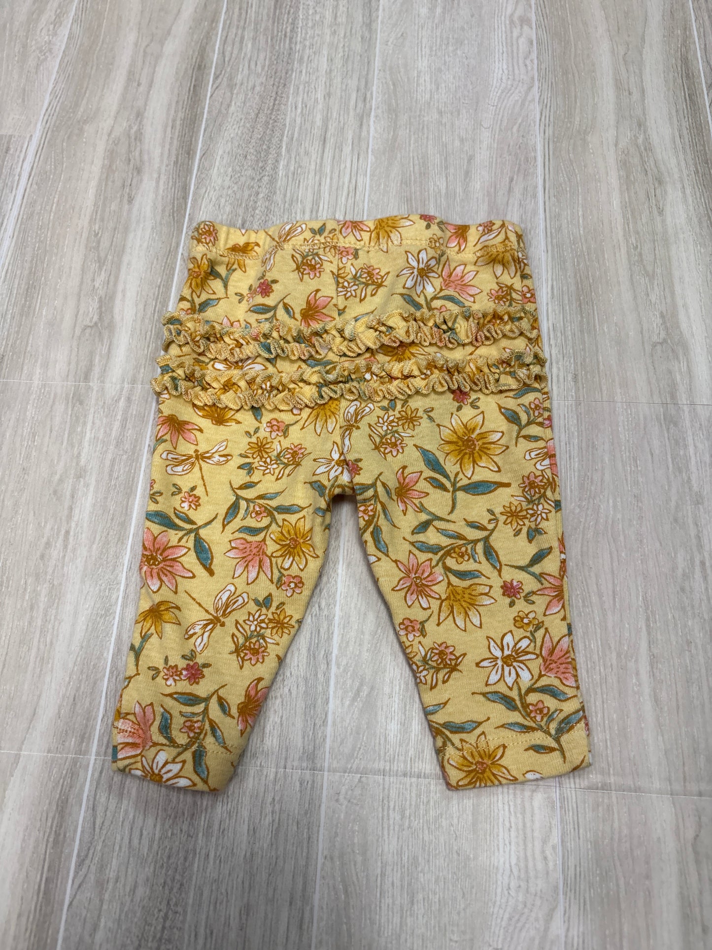3m Yellow Floral Ruffle Legging