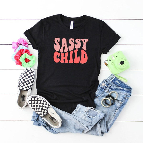 Sassy Child Wavy Youth Graphic Tee