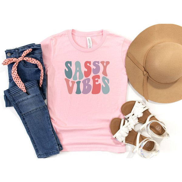Sassy Vibes Wavy Youth Graphic Tee