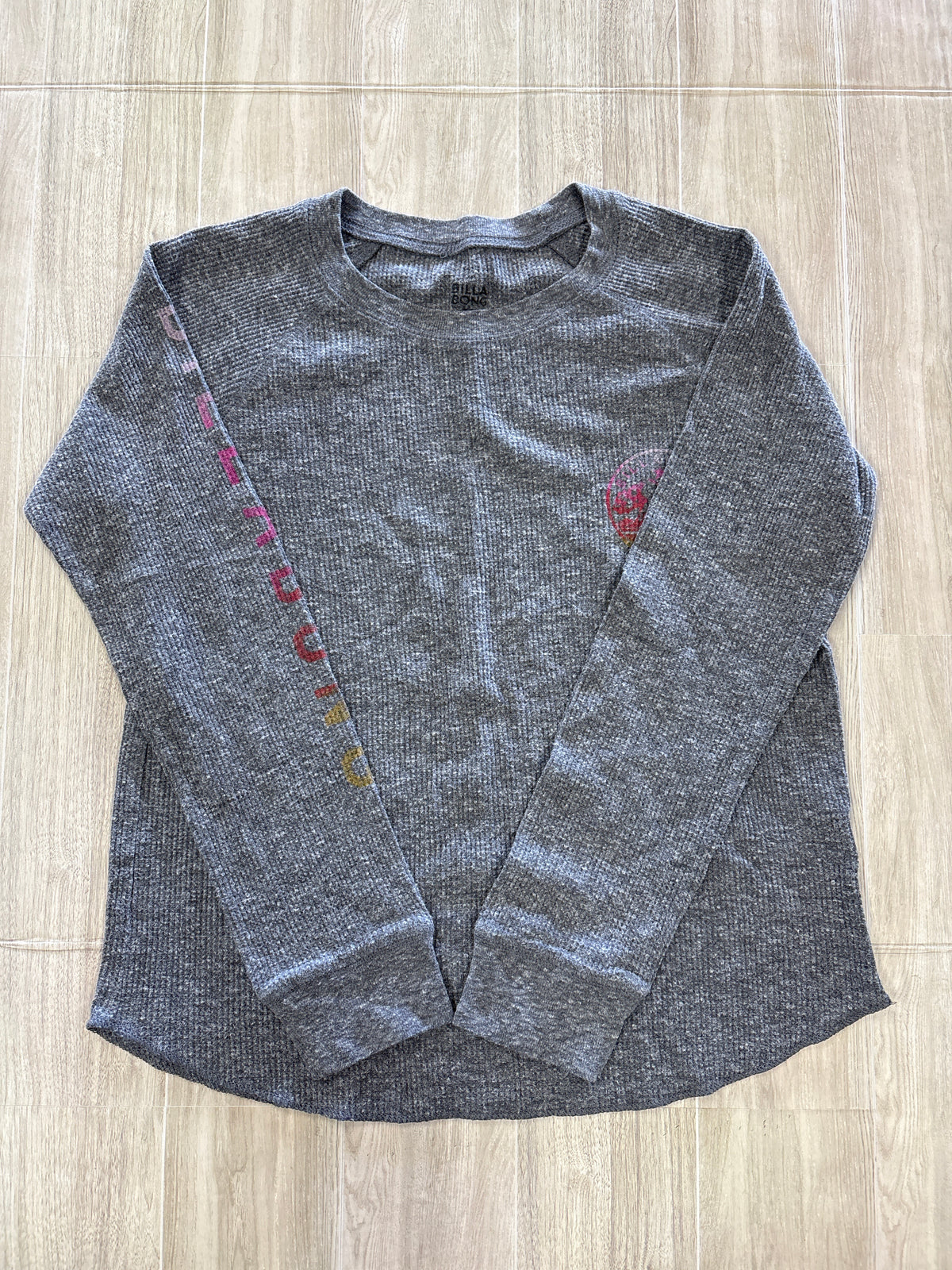 8 Billabong Grey Graphic Thermal Long Sleeve