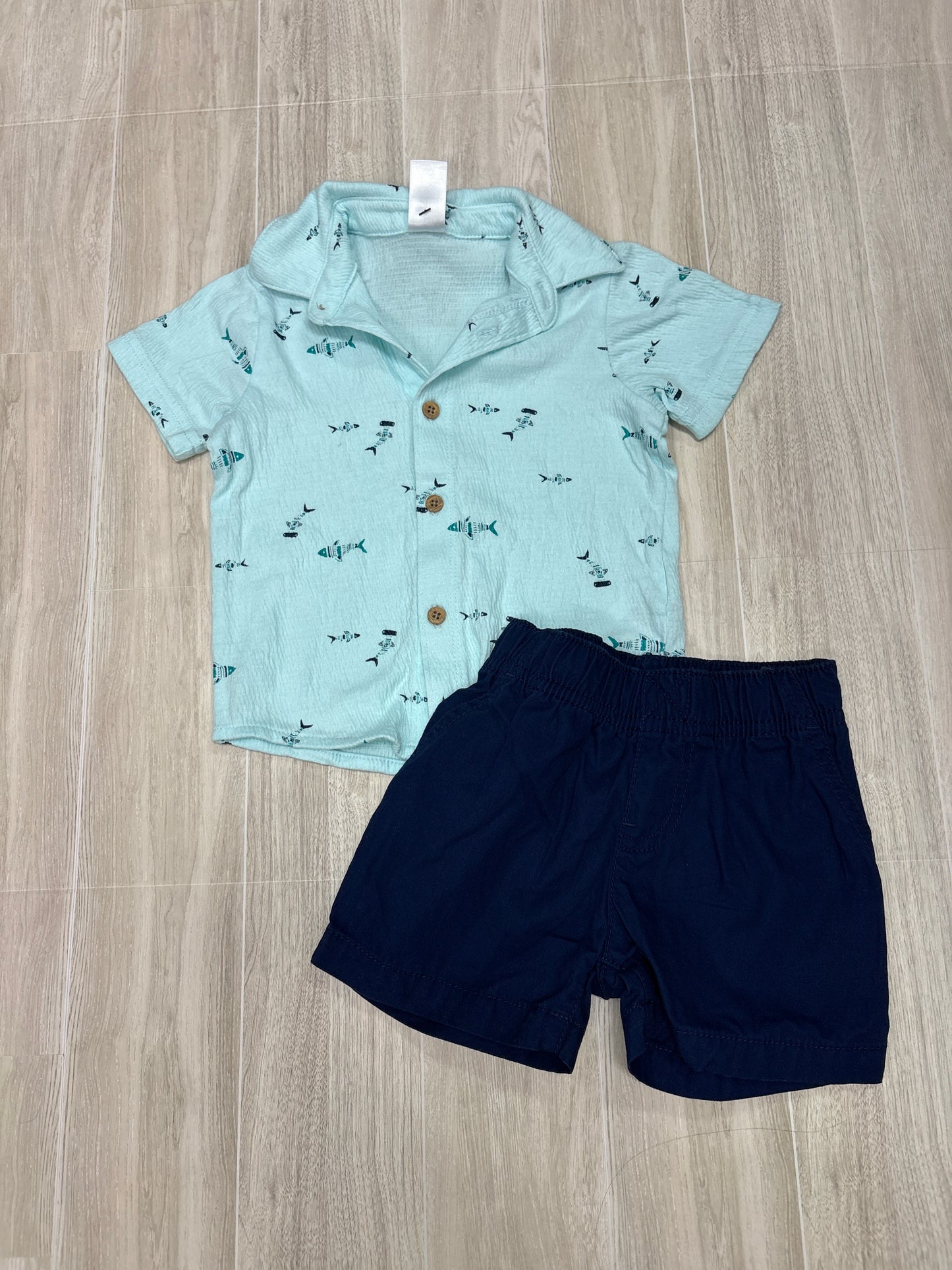 6m Hammerhead Button Shirt + Shorts Set