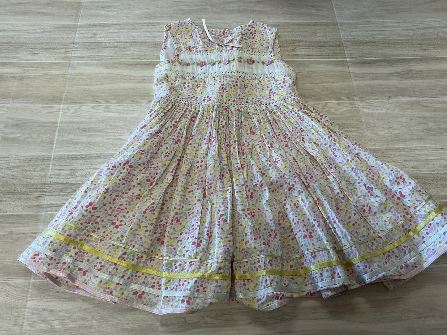 12-18m Monsoon Floral Stitched Tank Dress