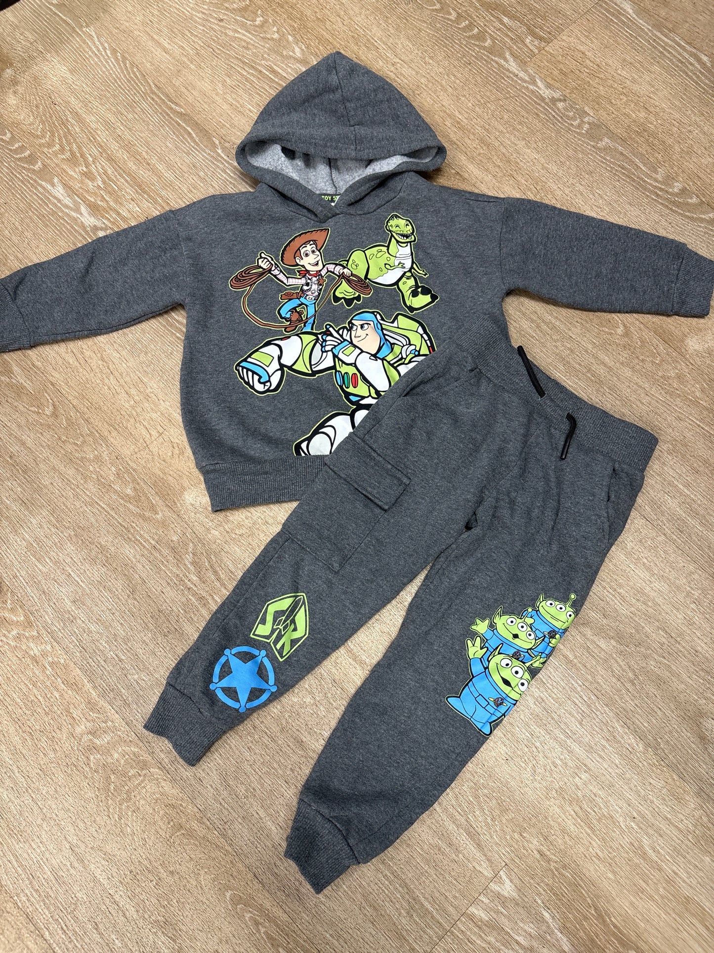 4T Grey Toy Story Hoodie + Jogger Set