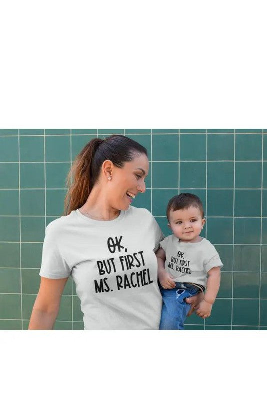 Ok But First Ms Rachel Youth Graphic Tee