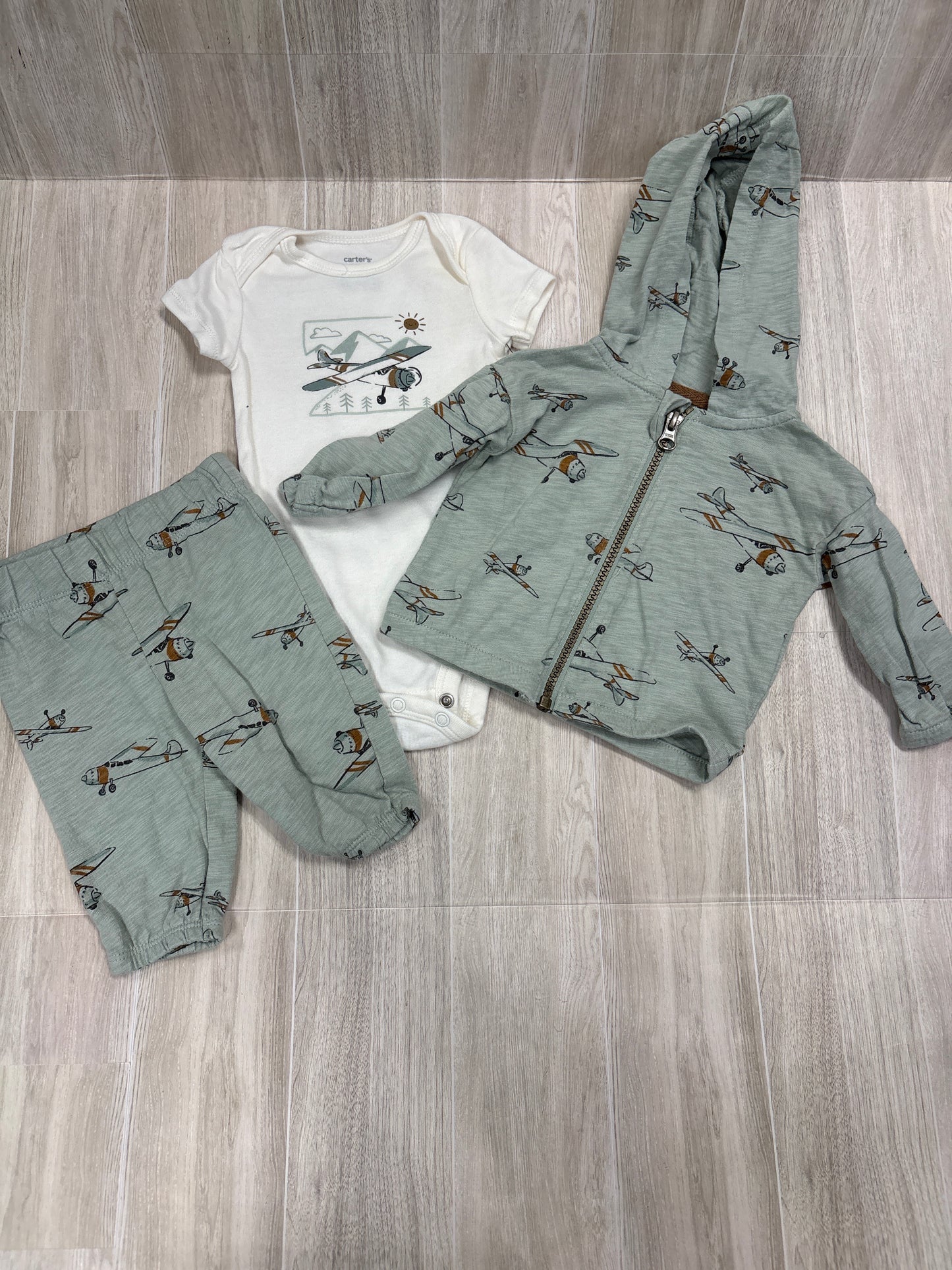 3m Sage Airplane 3 Piece Set