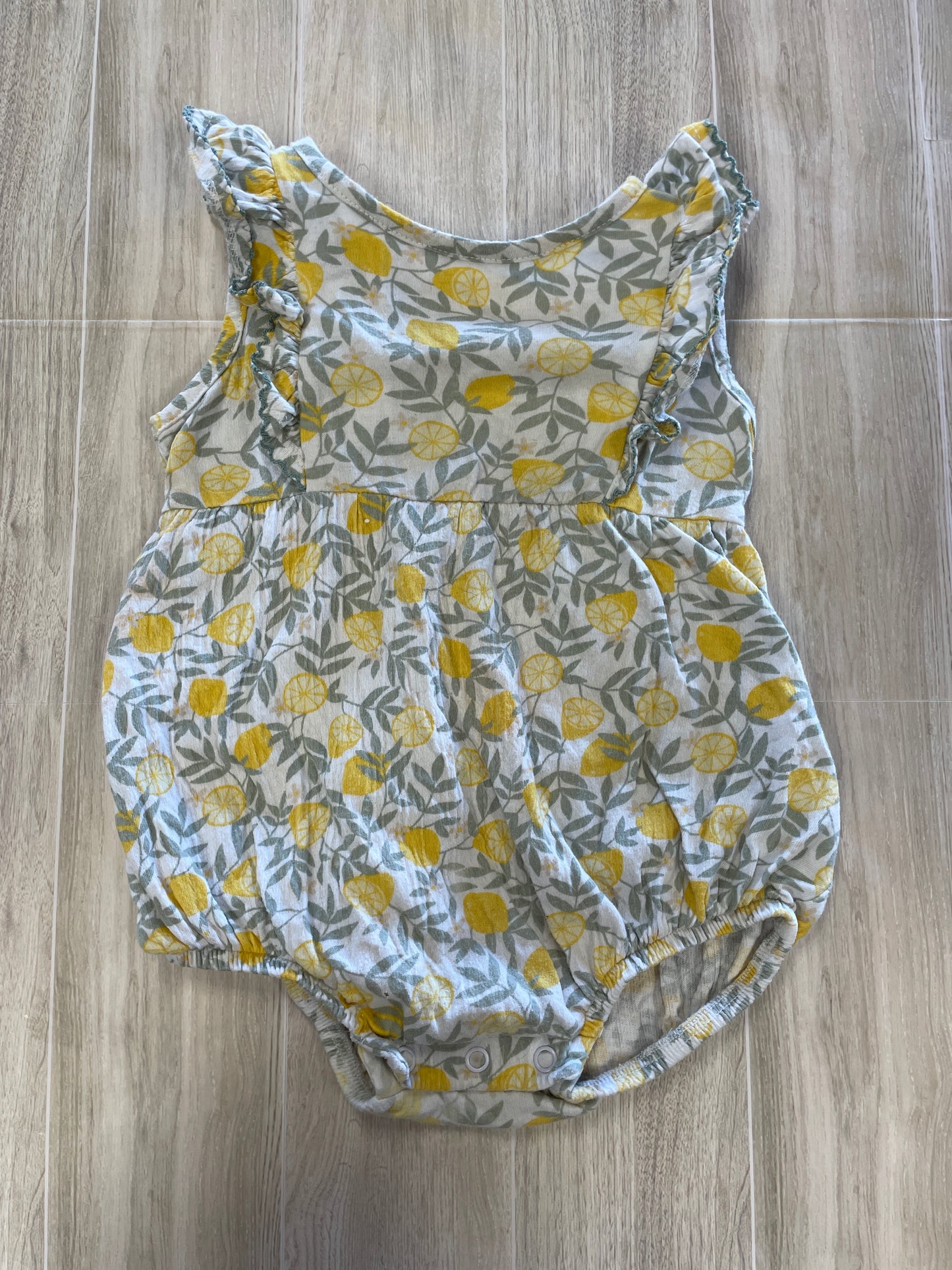12m Lemon Ruffle Romper