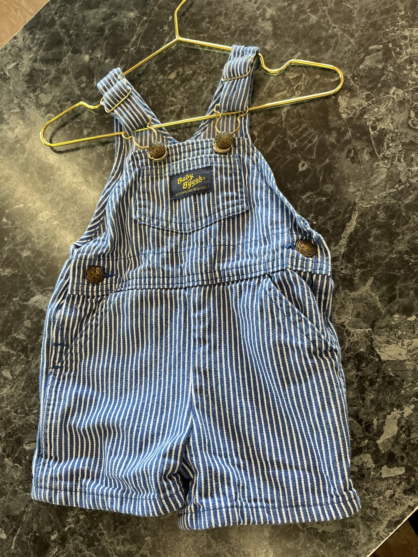 12m Baby B'Gosh Striped Shortall