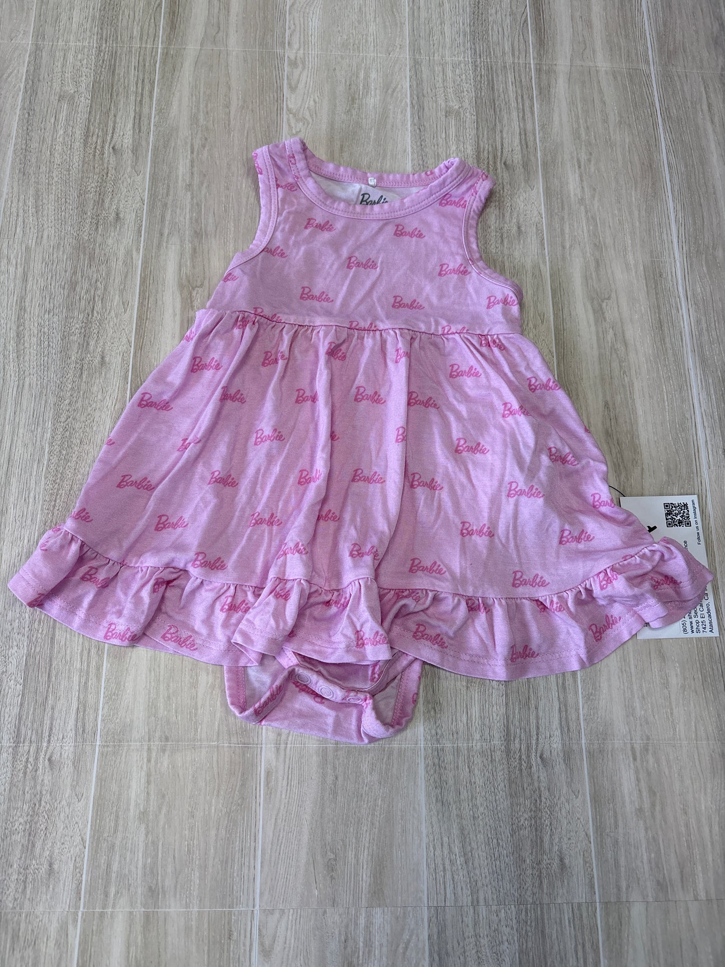 12-18m Posh Peanut Barbie Logo Onesie Twirl