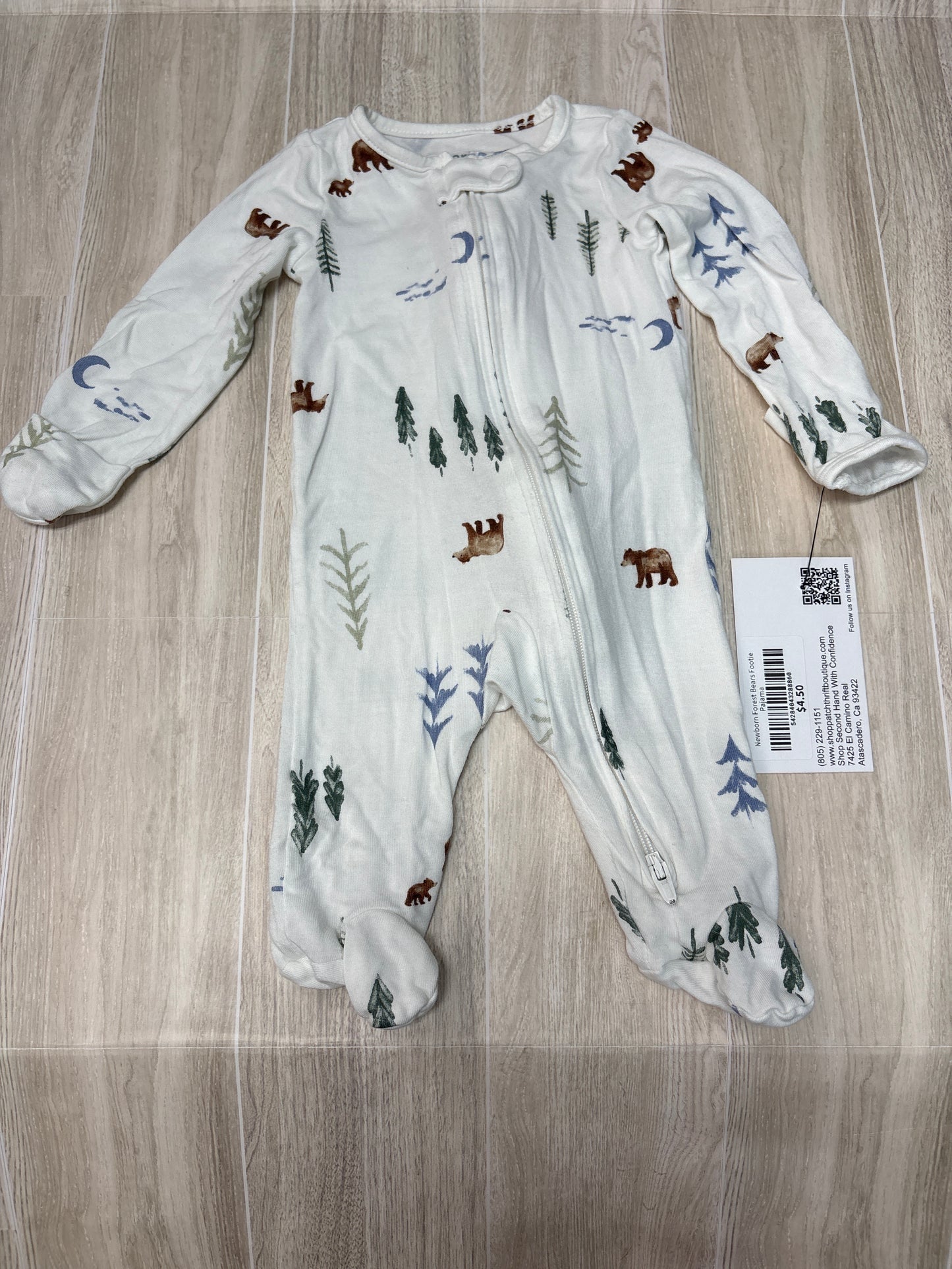 Newborn Forest Bears Footie Pajama