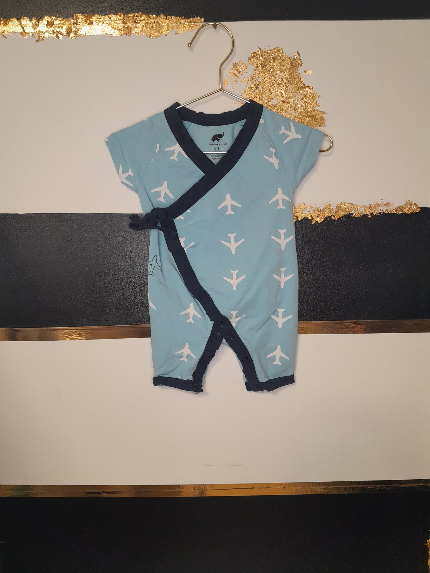 Monica + Andy Side Tie Airplanes Romper