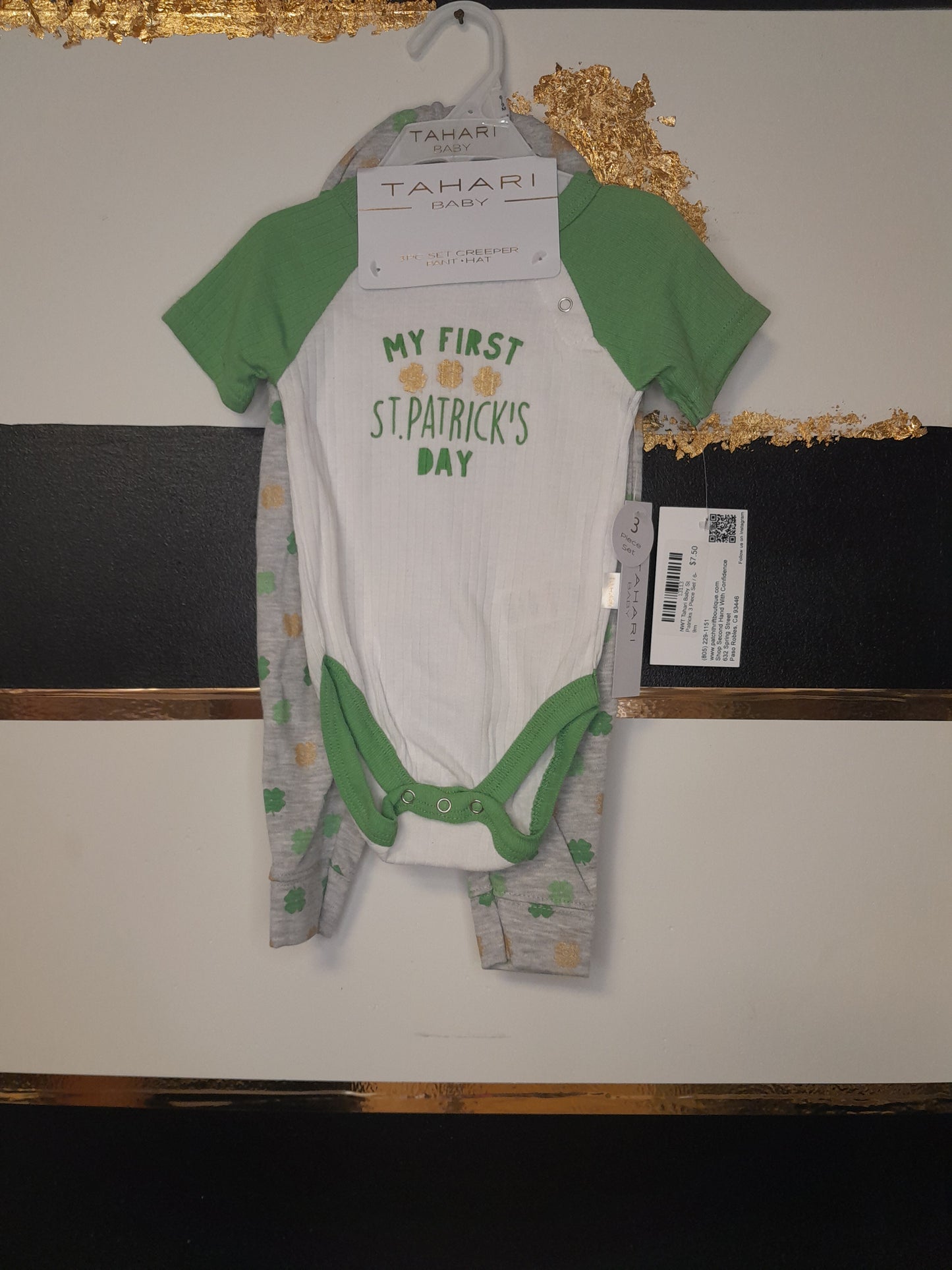 NWT Tahari Baby St Patricks 3 Piece Set