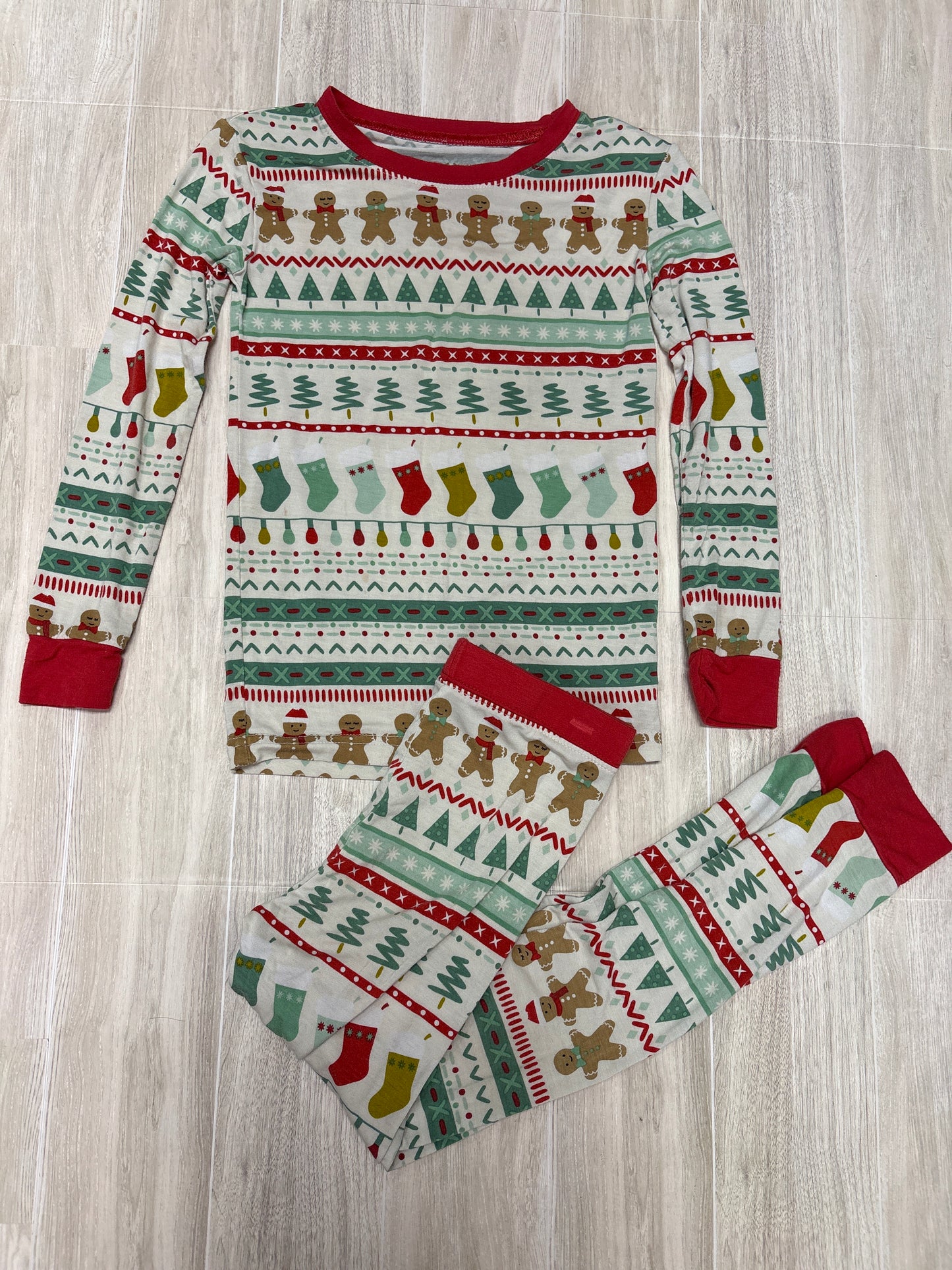 4T Little Sleepies Gingerbread Holiday 2 Piece Pajama Set