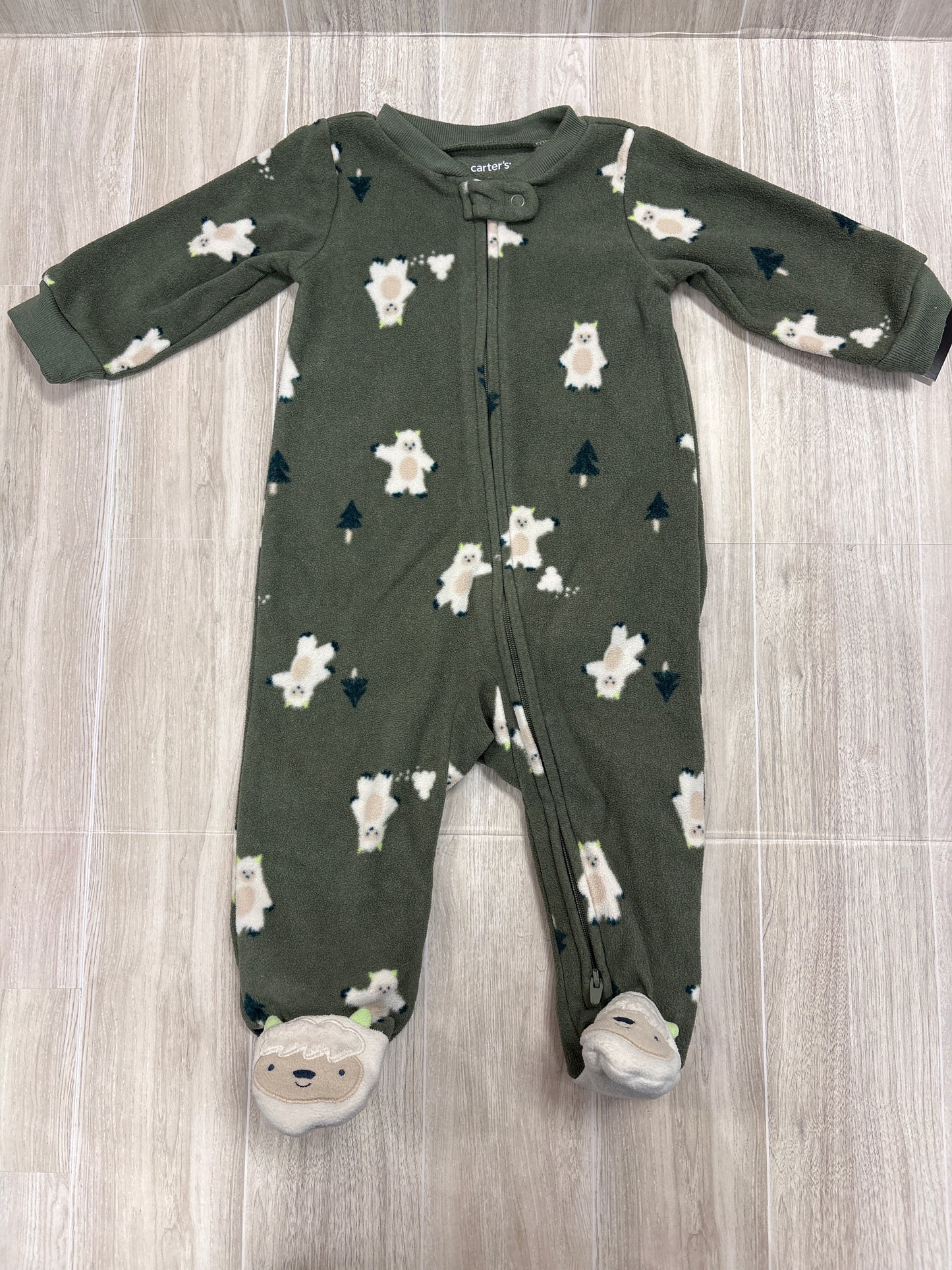 6m Yeti Olive Fleece Pajama