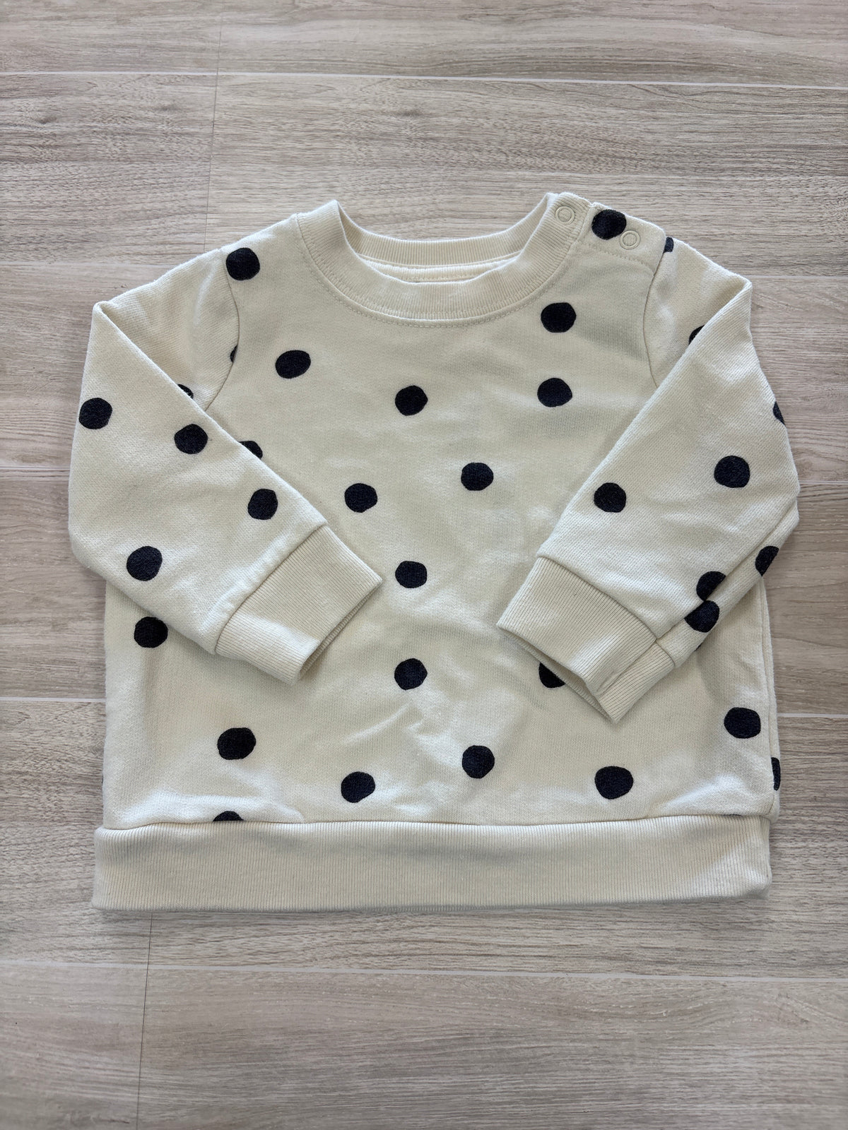 3-6m Cream Polka Dot Crewneck