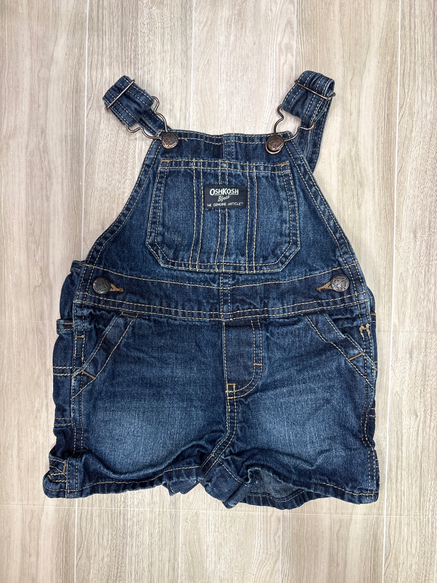12m OshKosh Denim Shortie Overalls