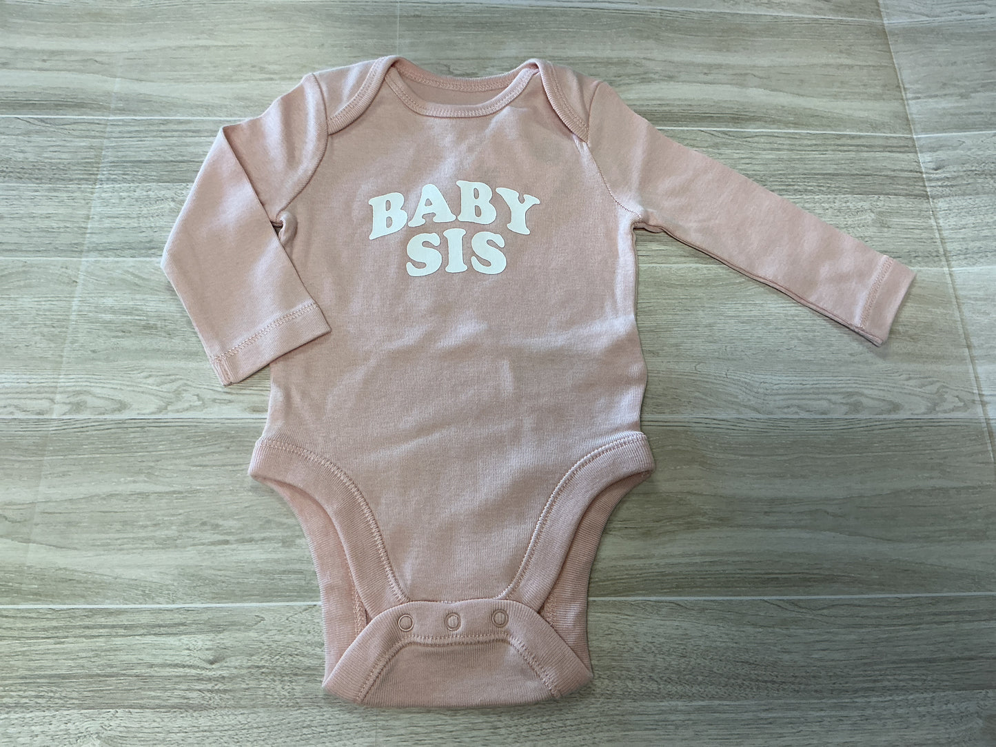 NWT 0-3m Baby Sis Pink Onesie