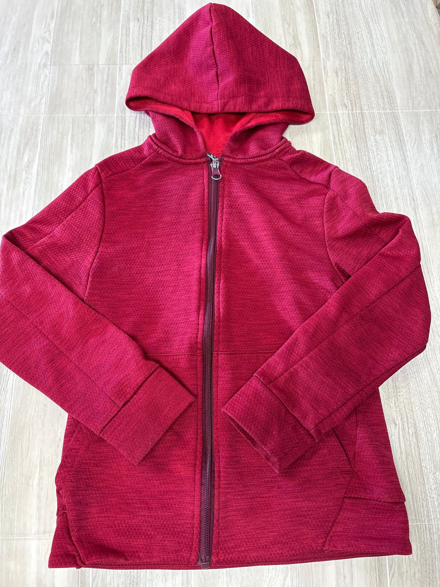 6/7 Maroon Zip Up Hoodie