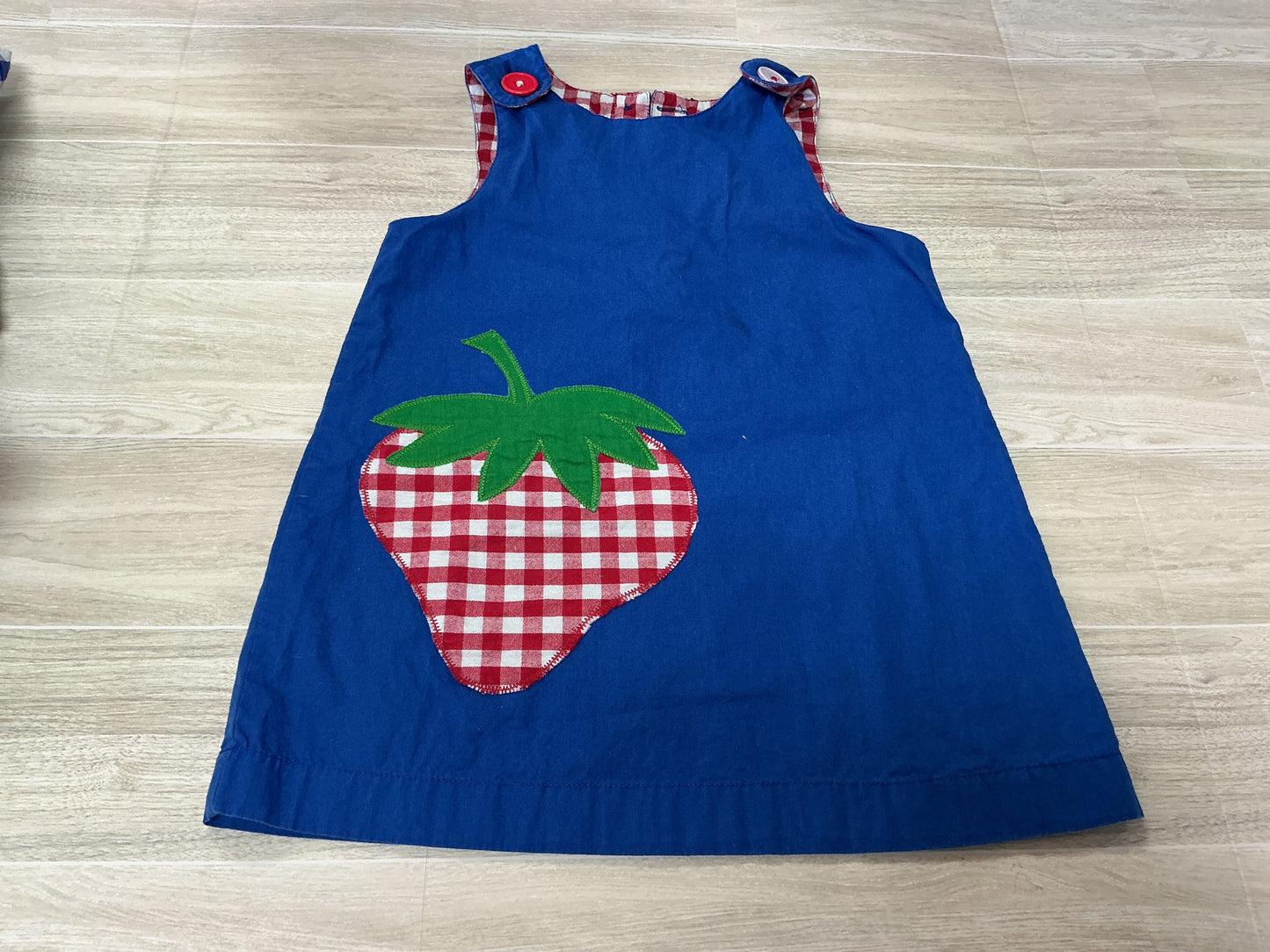 12-18m Boden Strawberry Checkered Dress - BLEMISH