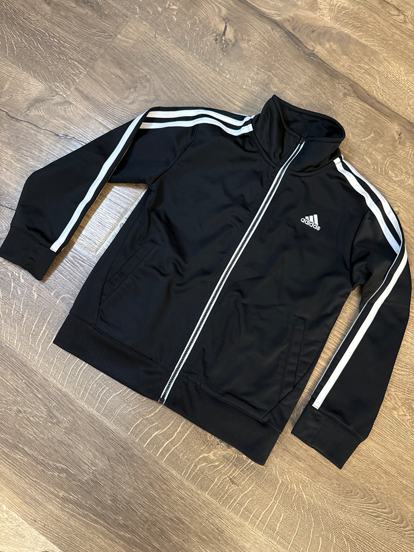 6 Adidas Black Athletic Zip Up