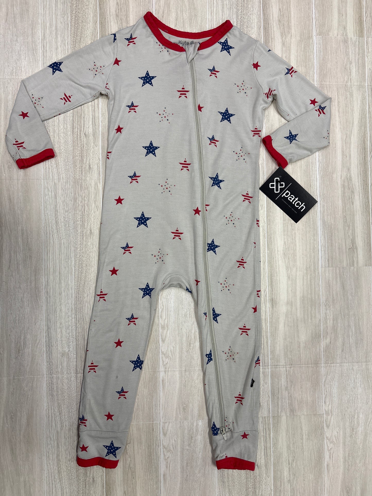 4T Kyte RWB Stars Pajama Romper