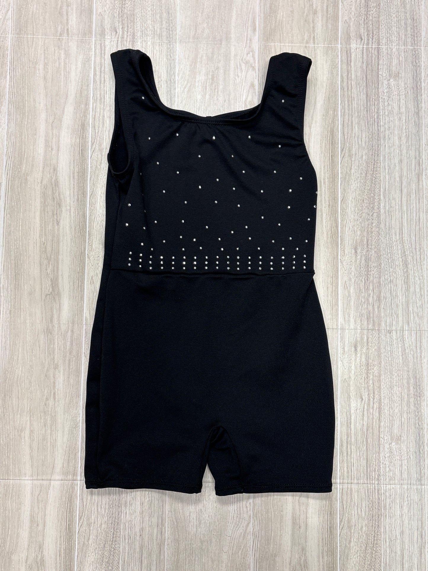 4/5 Black Jeweled Tank Shortie Leotard