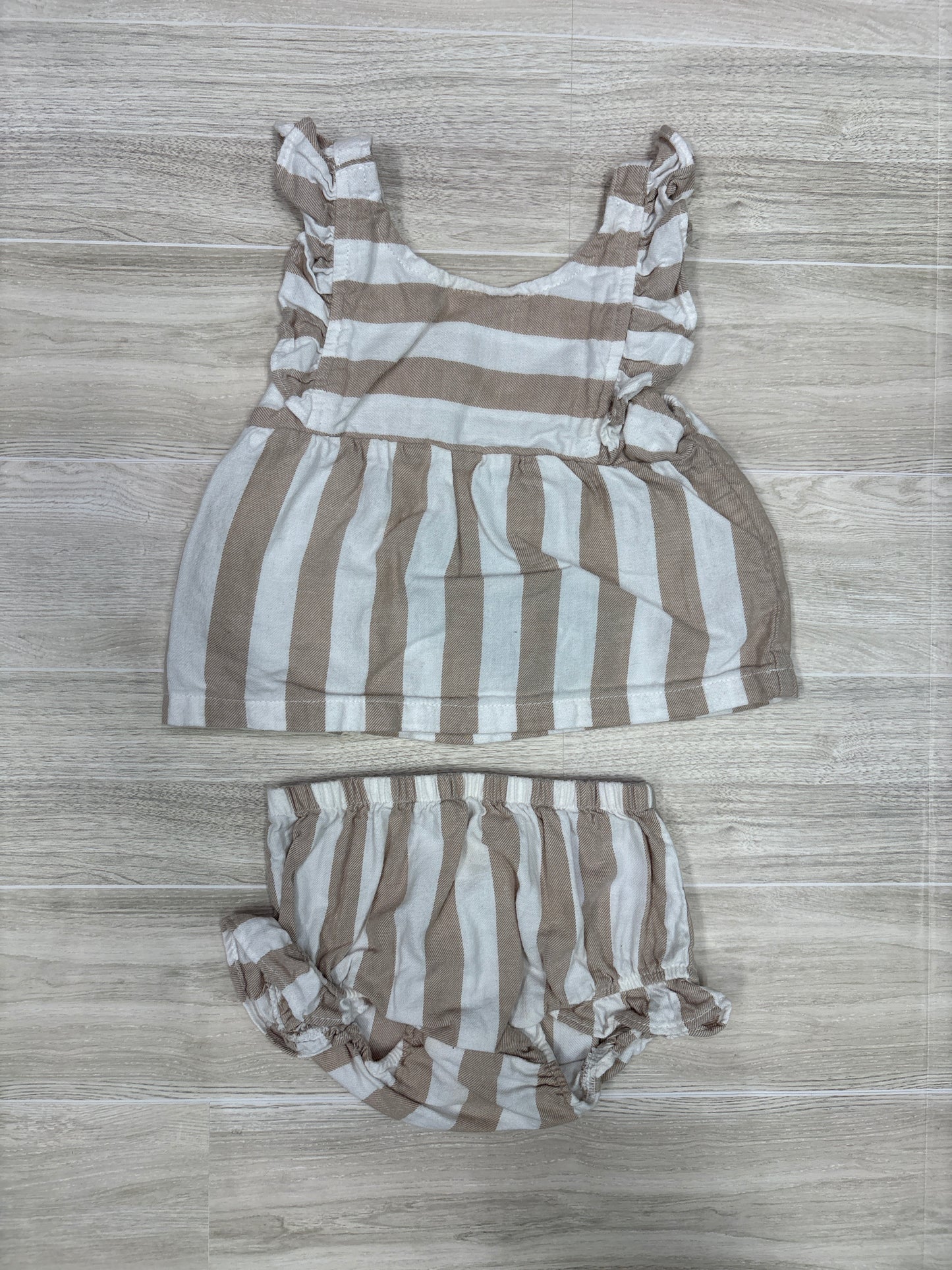3m Beige/White Striped 2 Piece Set